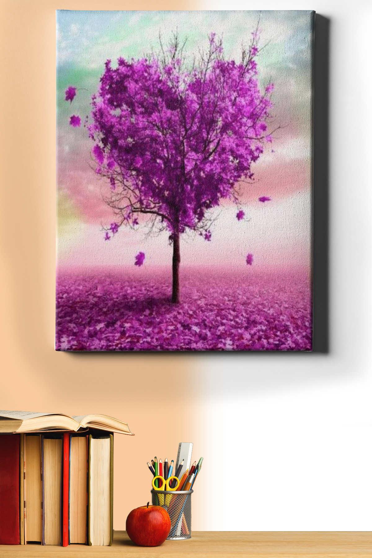 Aşk Ağacı Sayılarla Boyama Seti Kasnaklı