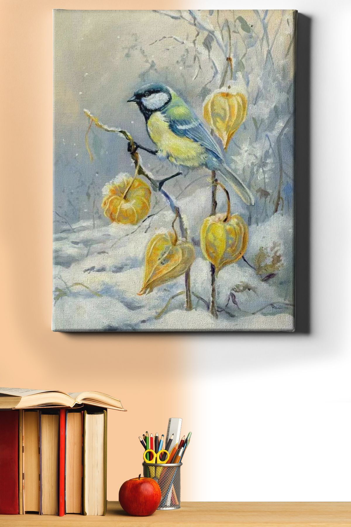 Kış Ve Kuş Sayılarla Boyama Seti Kasnaklı