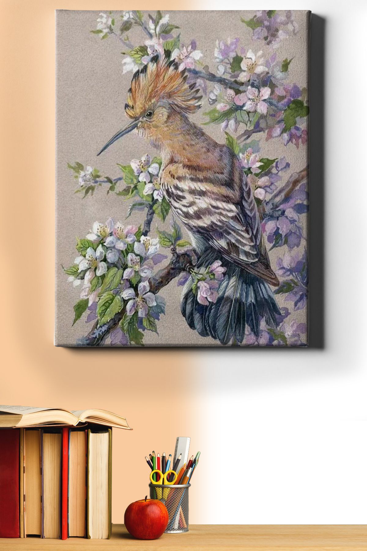 Bahar Ve Kuş Sayılarla Boyama Seti Kasnaklı