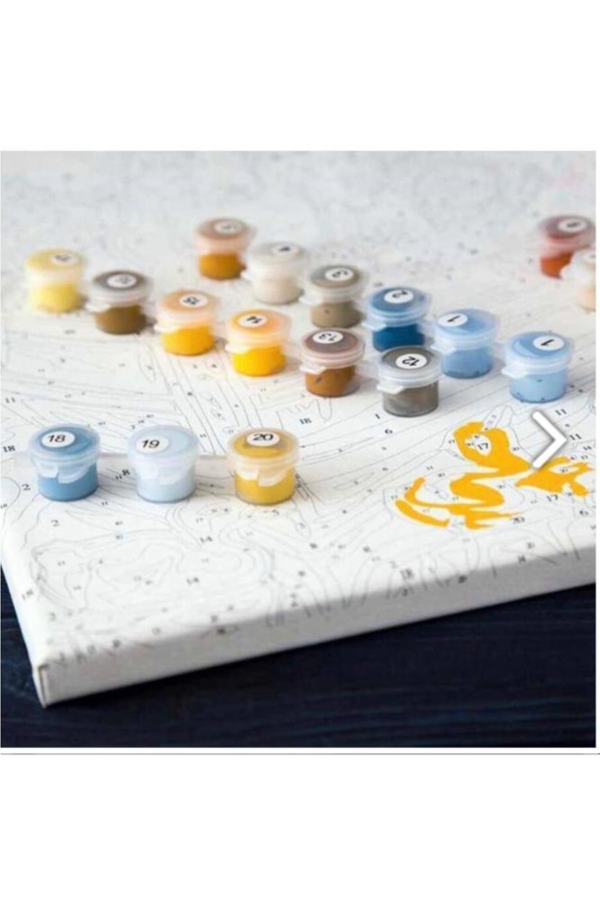 Sonbahar Ve Renkler Sayılarla Tablo Kanvasa Gerili - Görsel 3