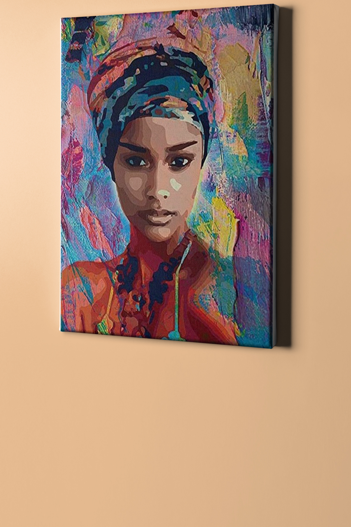 Afrikalı Güzel 6 Sayılarla Boyama Seti Kasnaklı - Görsel 2