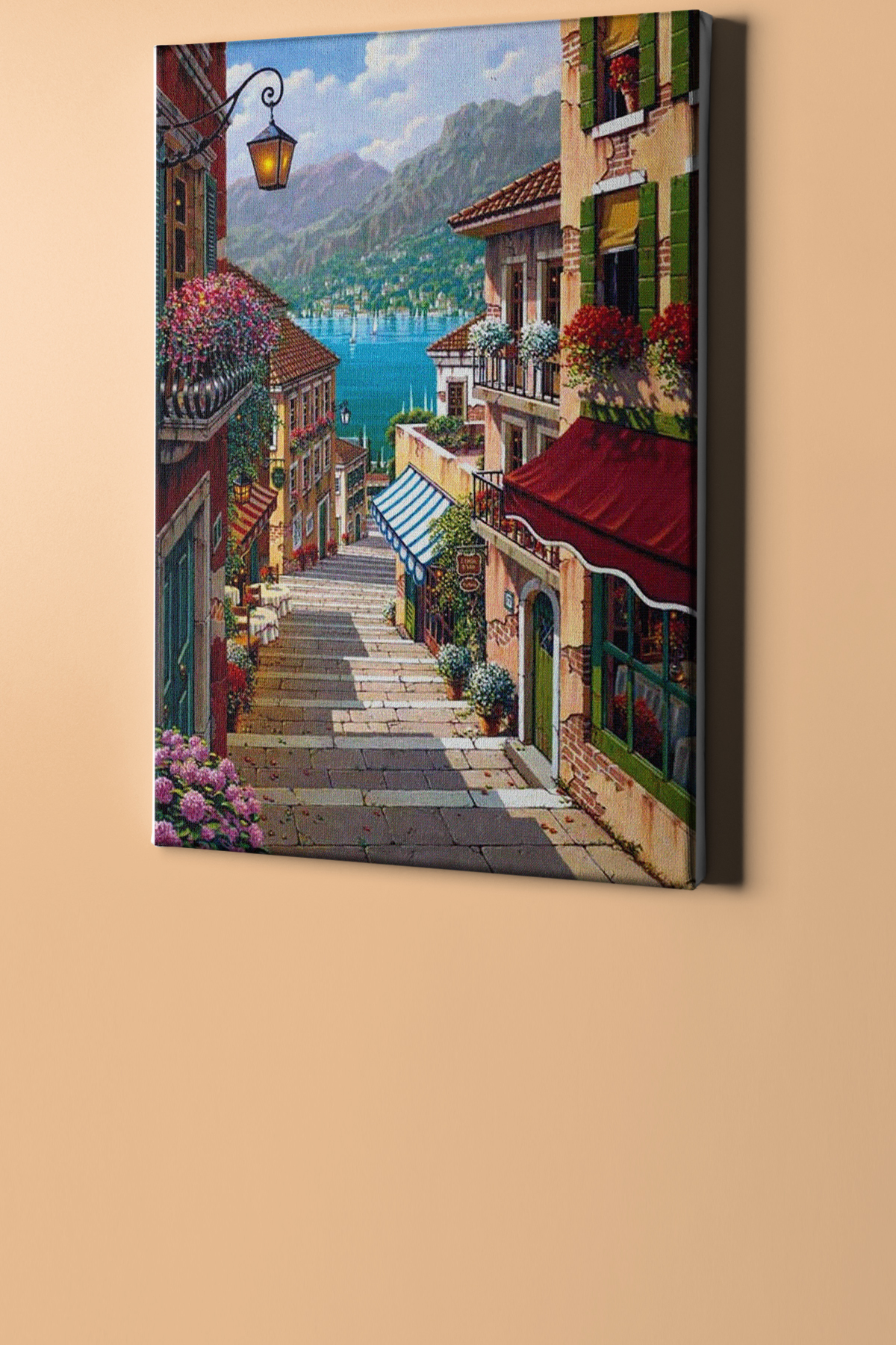 En Güzel Sokak Sayılarla Boyama Seti Kasnaklı - Görsel 2