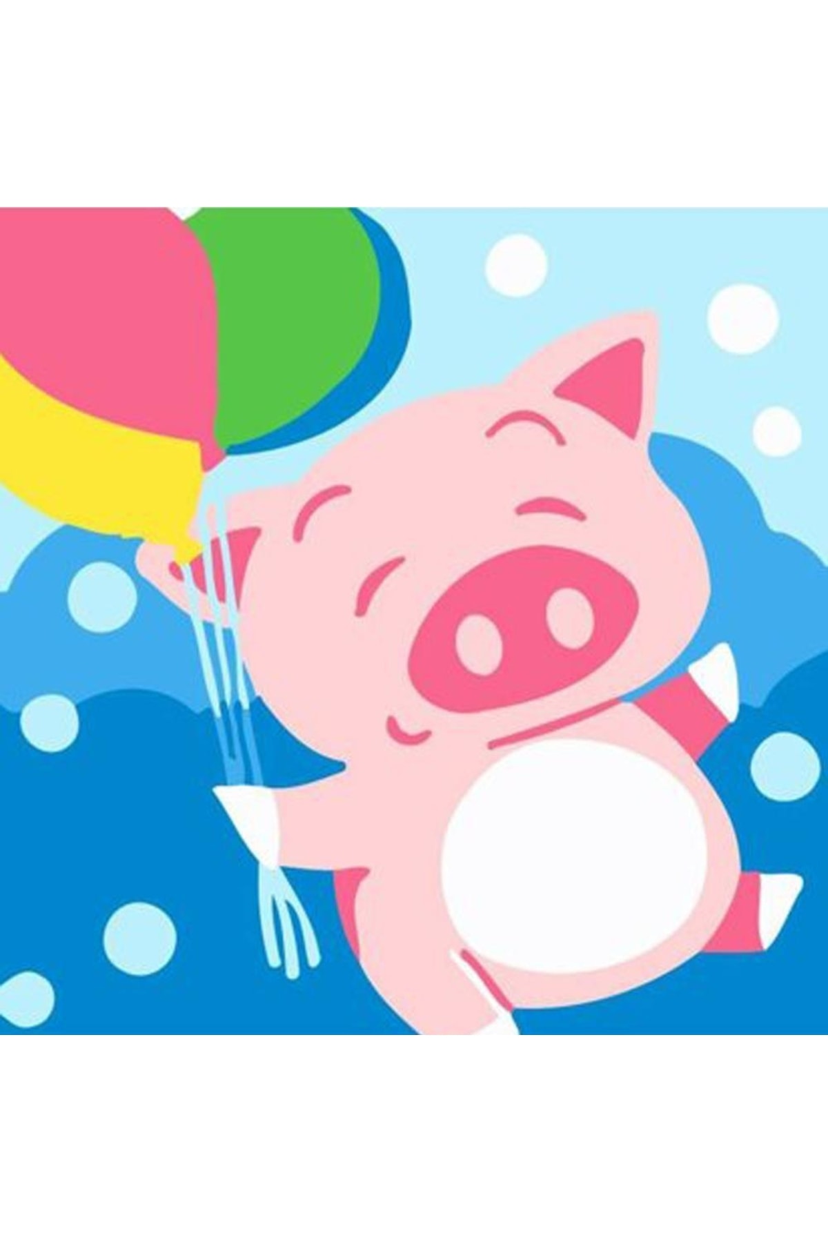 Balon Ve Domuz Sayılarla Boyama Seti Kasnaklı