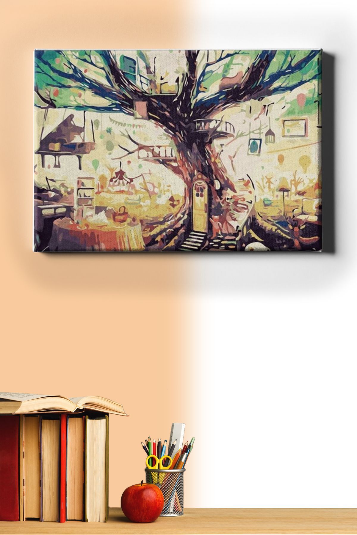 Gizemli Ağaç Sayılarla Boyama Seti Kasnaklı