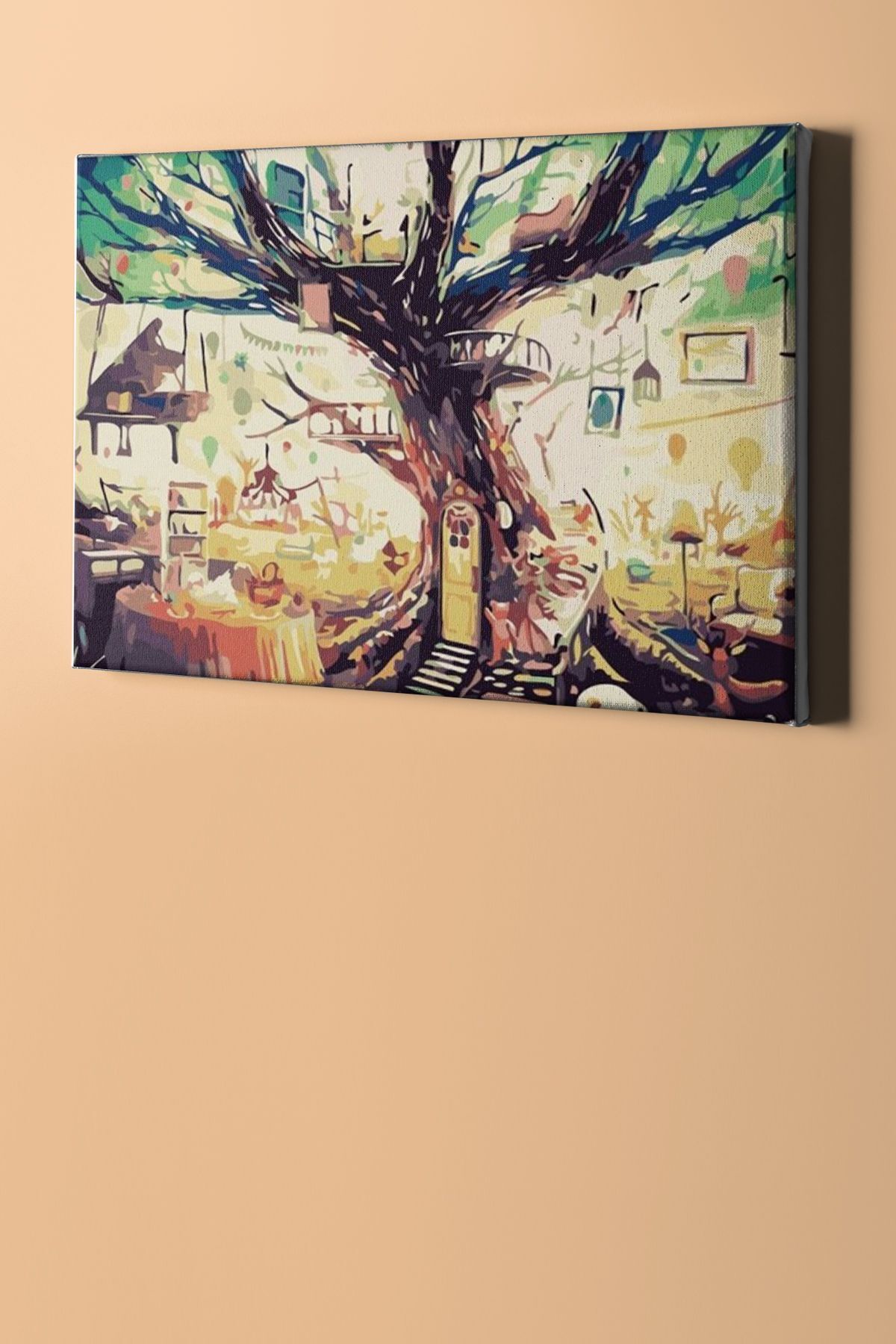 Gizemli Ağaç Sayılarla Boyama Seti Kasnaklı - Görsel 2