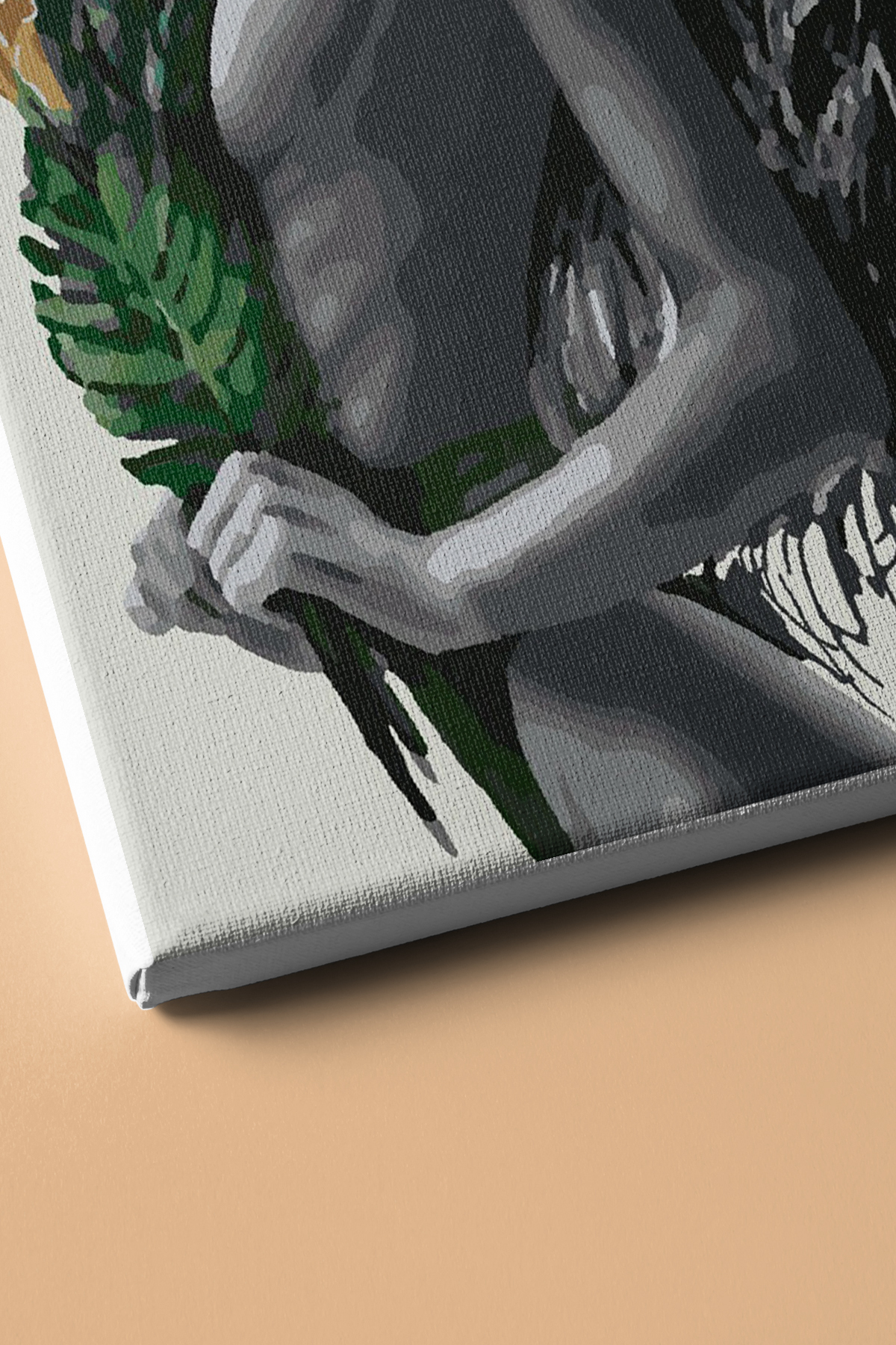 Sayılarla Boyama Seti Kasnaklı Yapraklar Ve Kadın - Görsel 3