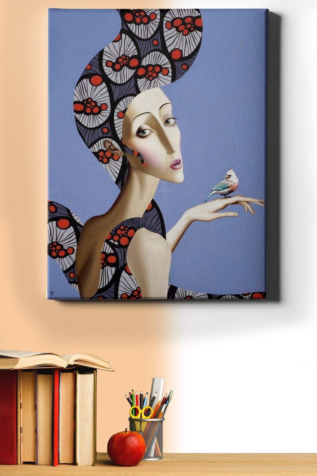 Sayılarla Boyama Seti Çerçevesiz Sevgi Kuşu