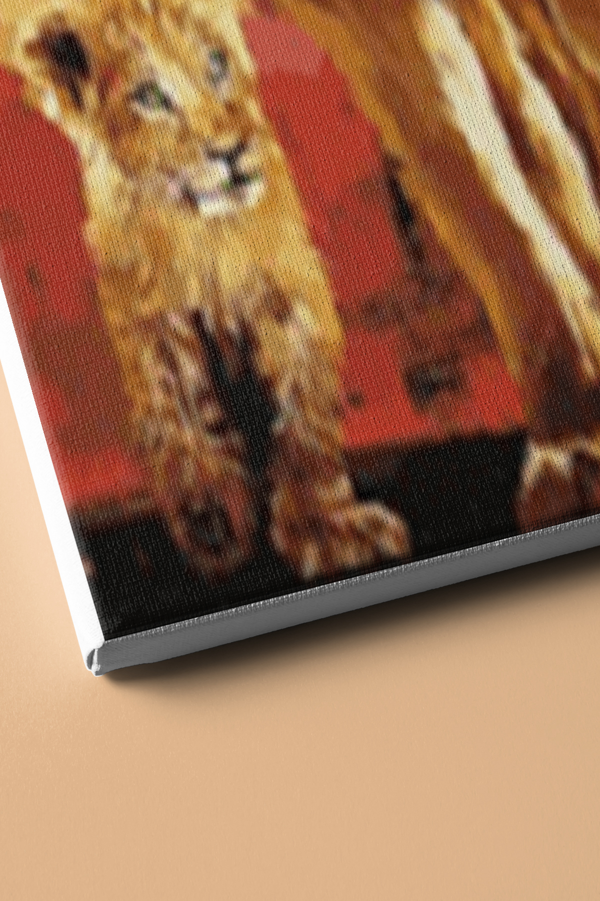 Baba Oğul Aslan Sayılarla Boyama Seti Kasnaklı - Görsel 3