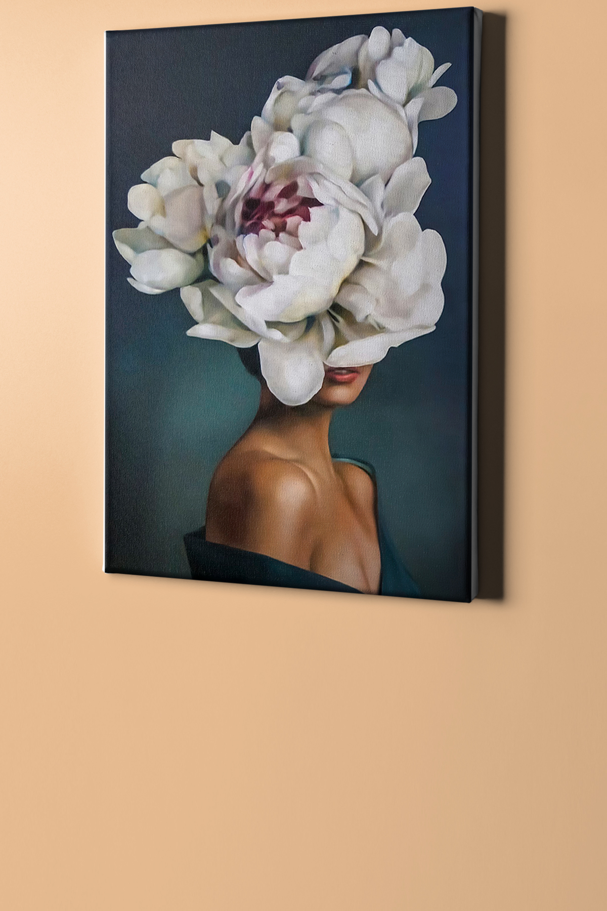 Çiçek Kadın Sayılarla Boyama Seti Kasnaklı - Görsel 3