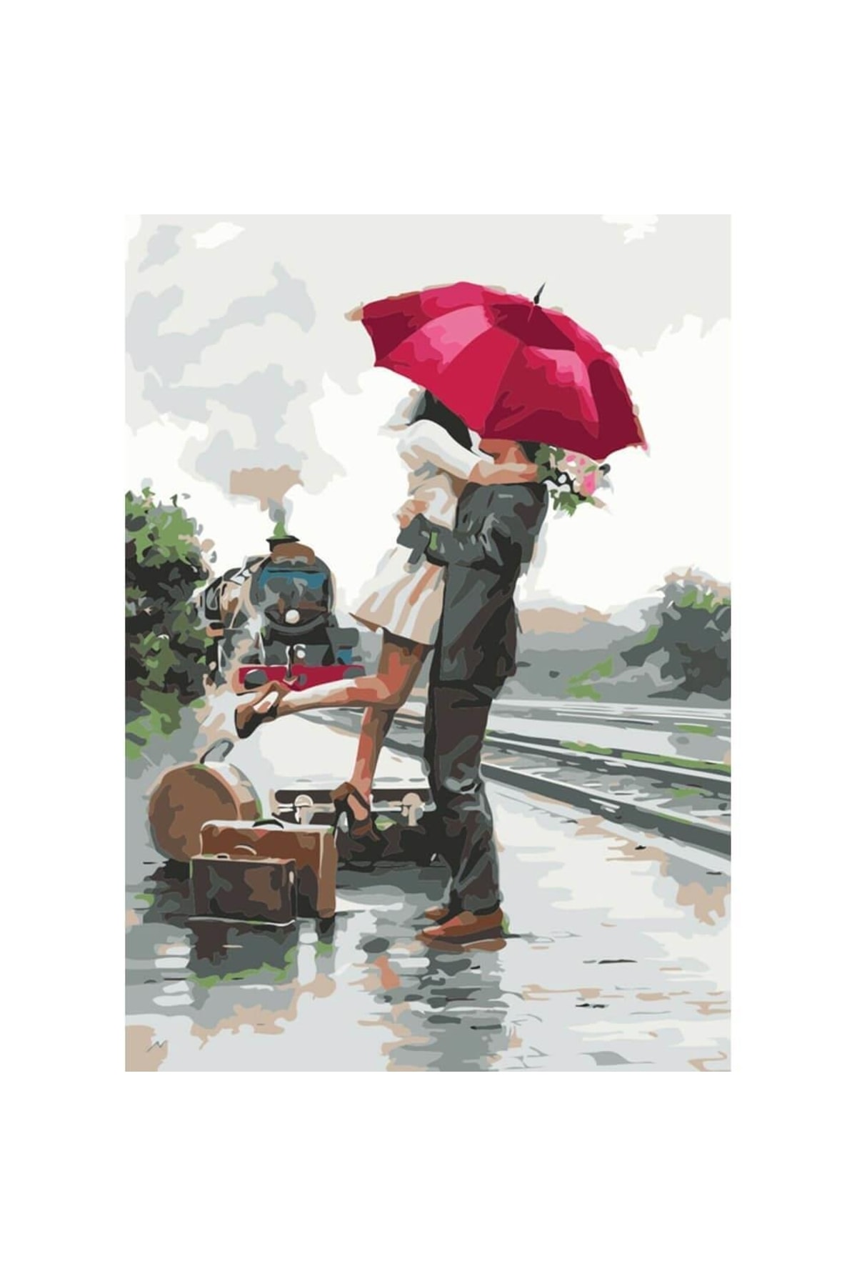 Elveda Romantizmi Sayılarla Boyama Seti Kasnaklı - Görsel 2