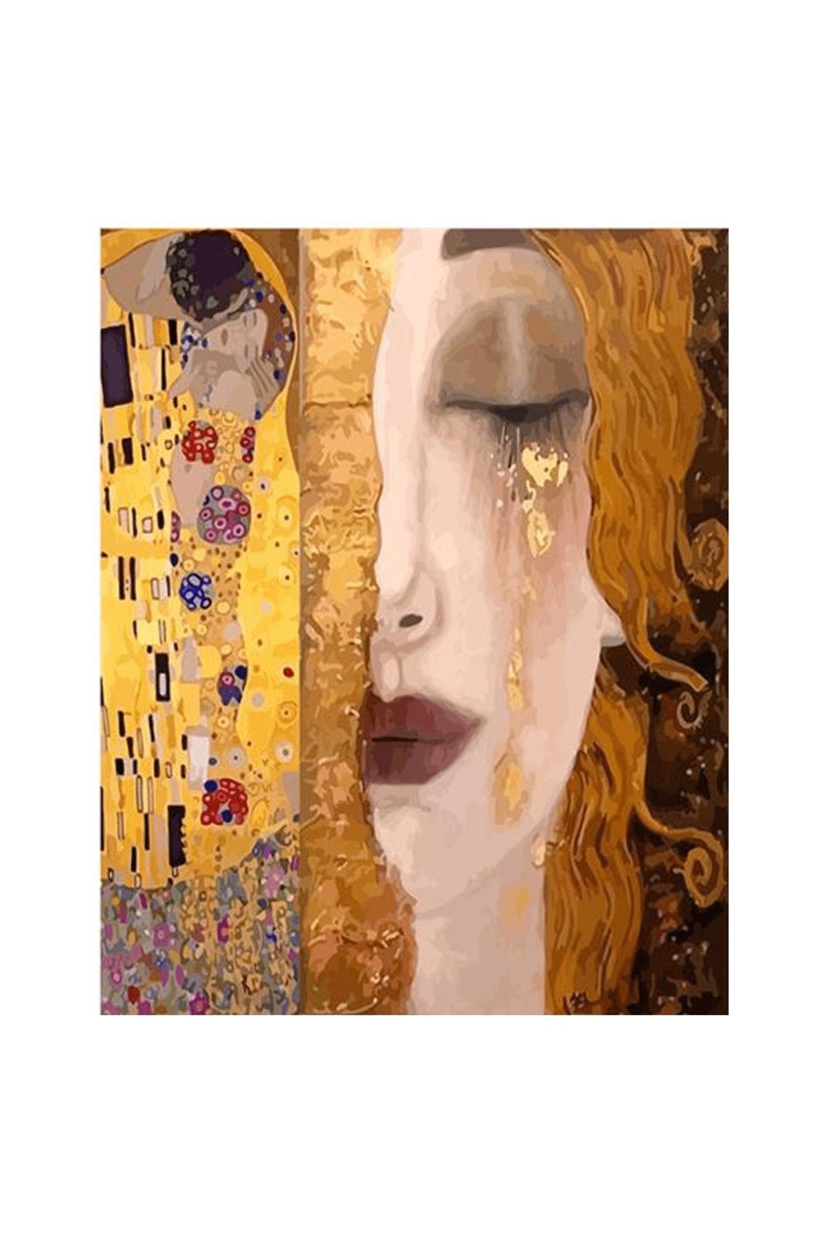 Gustav Klimt Iki Eser Sayılarla Boyama Seti Kasnaklı - Görsel 2