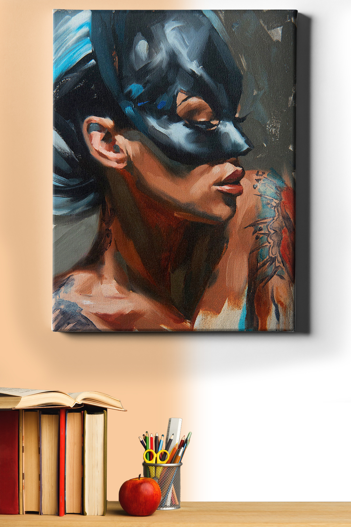 Sayılarla Boyama Seti Kasnaklı Maskeli Kedi Kadın