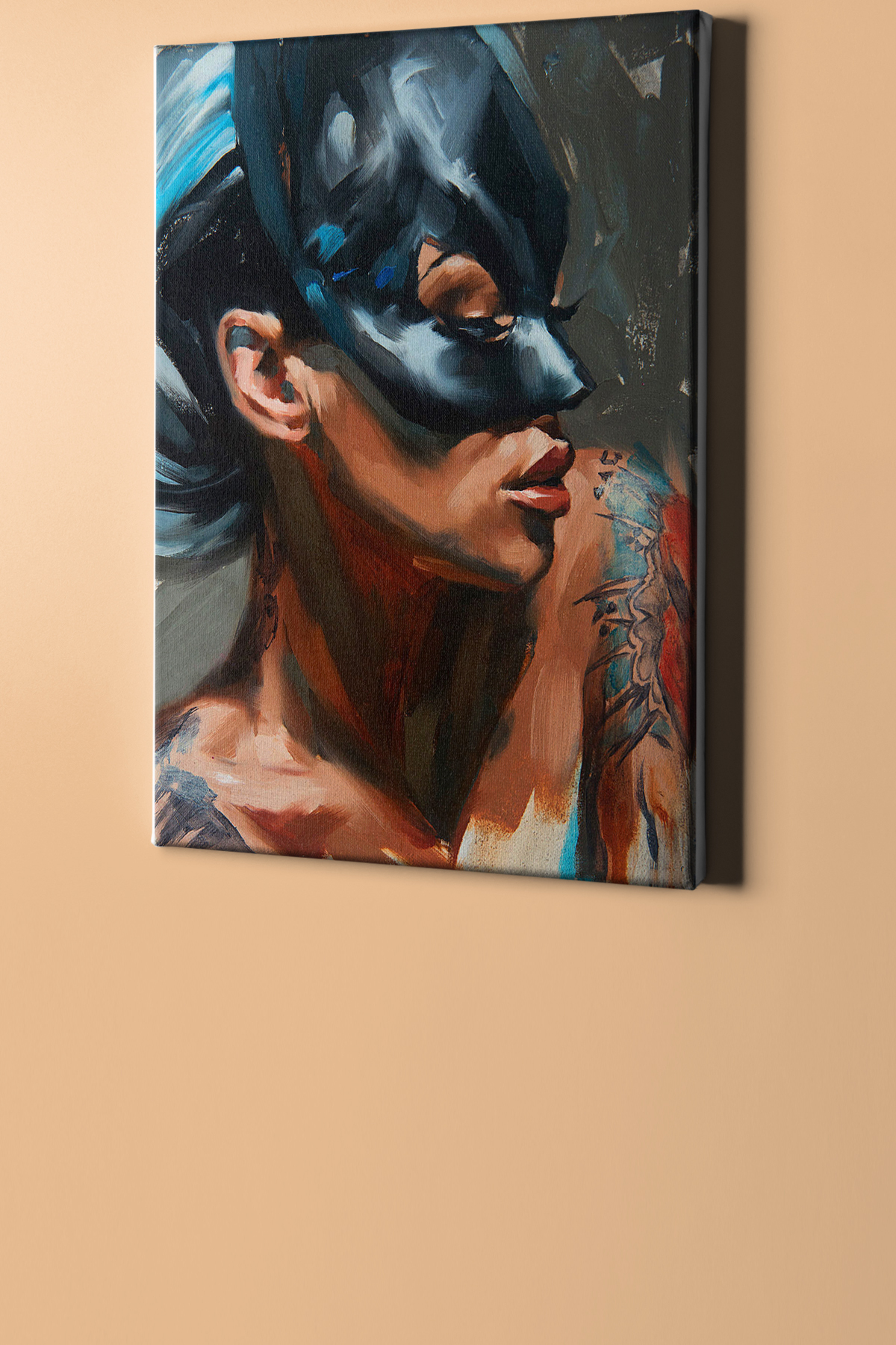 Sayılarla Boyama Seti Kasnaklı Maskeli Kedi Kadın - Görsel 2