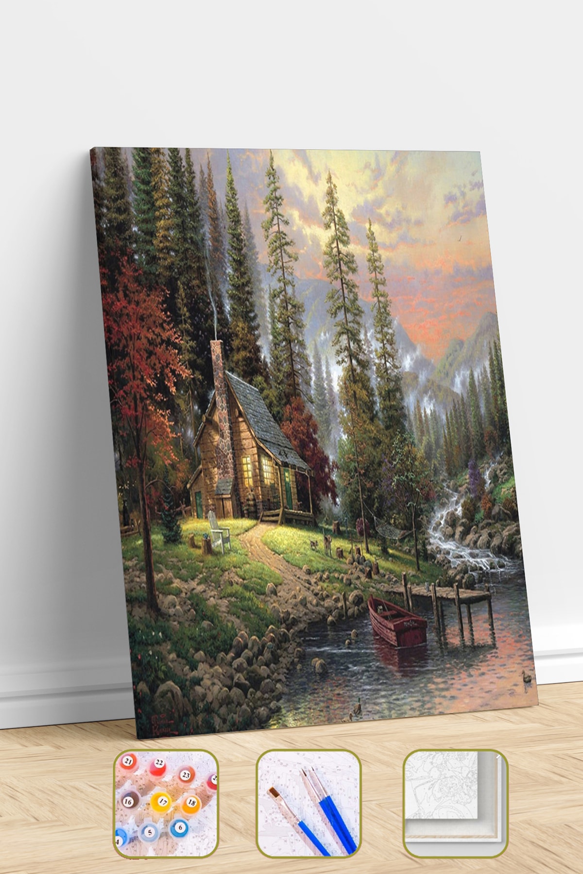 Sayılarla Boyama Seti Kasnaklı Ormanda Yaşam