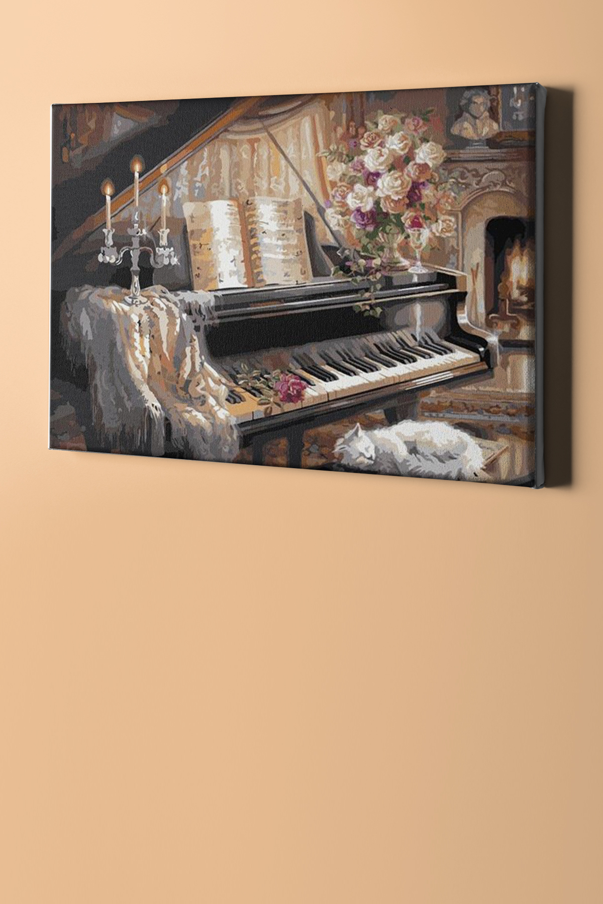 Mumlar Ve Piyano Sayılarla Boyama Seti Kasnaklı - Görsel 2