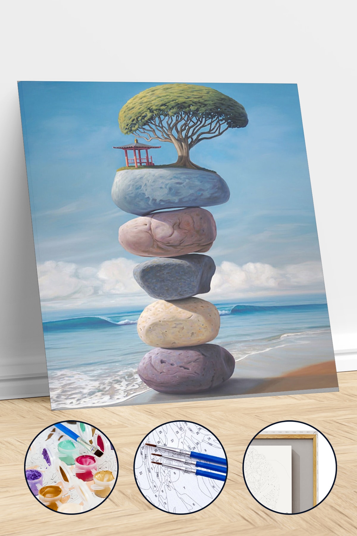 Sayılarla Boyama Seti Kasnaklı Huzurlu Yaşamak