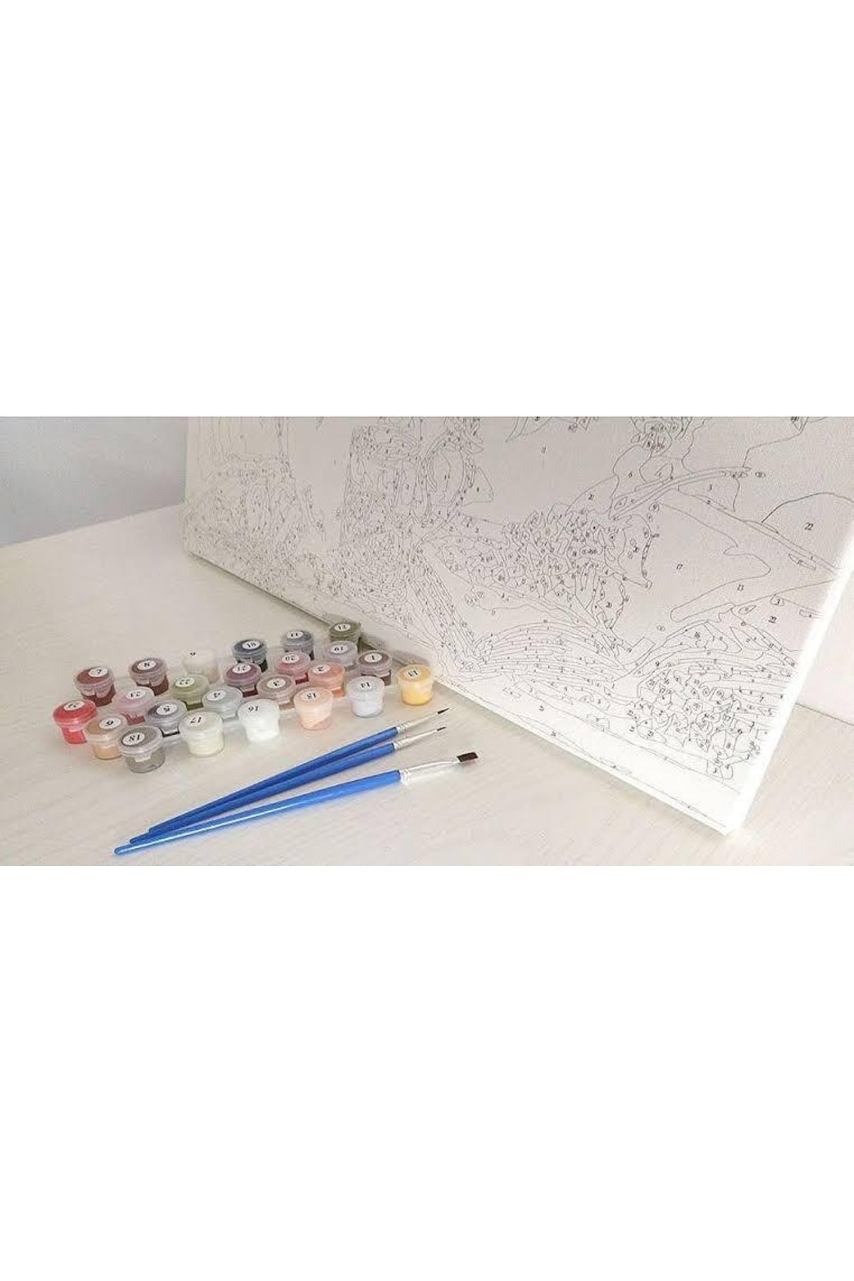 Dog Poker Sayılarla Boyama Seti Kasnaklı - Görsel 2