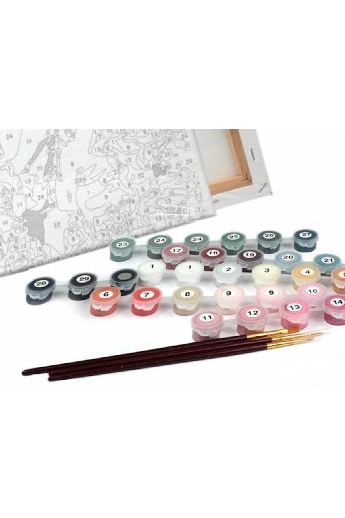 Dog Poker Sayılarla Boyama Seti Kasnaklı - Görsel 3