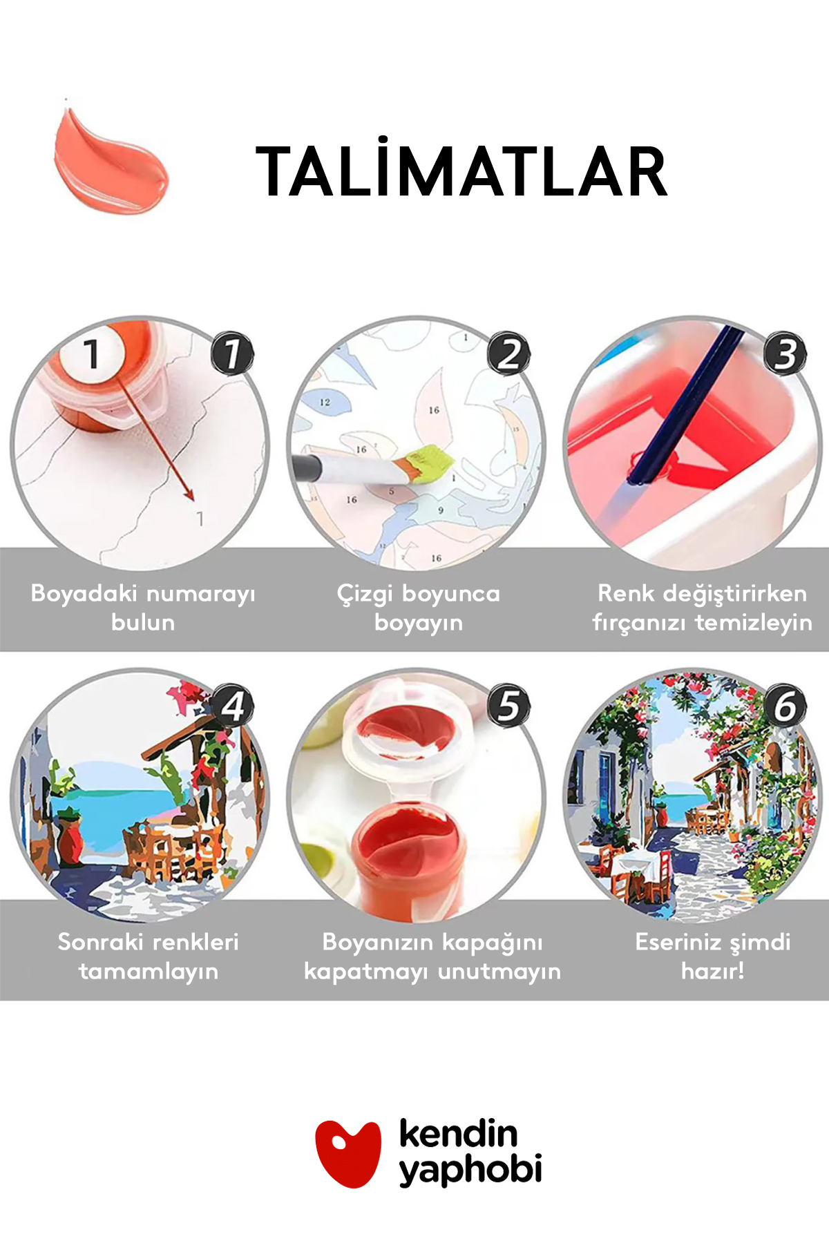 Lider Aslan Sayılarla Tablo Kanvasa Gerili - Görsel 8