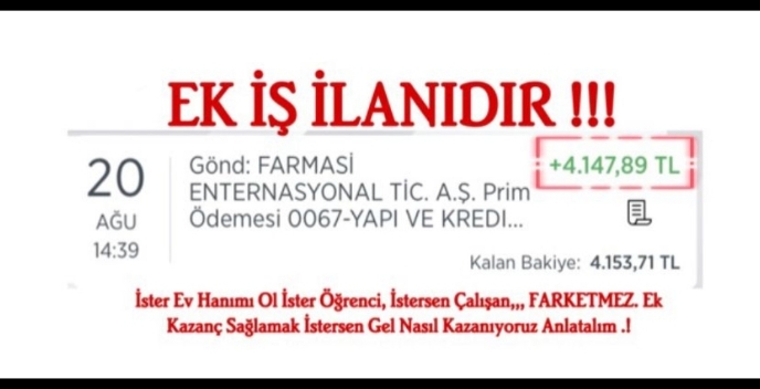 Farmasi kazanç dünyasına hosgeldiniz