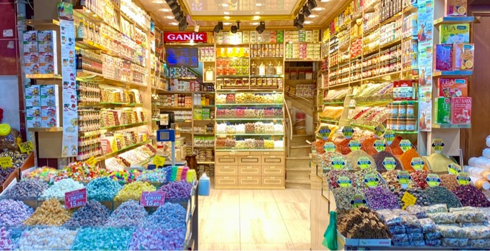 Lokum,Baharat,Çay Mağazası Tezgahtar Çalışma Arkadaşı Eminönü