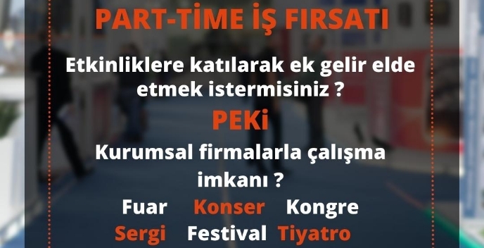 Part-time Etkinlik ve Organizasyon Görevlisi ( Host-Hostes)