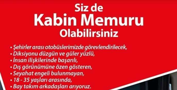 KABİN MEMURU ARANIYOR!