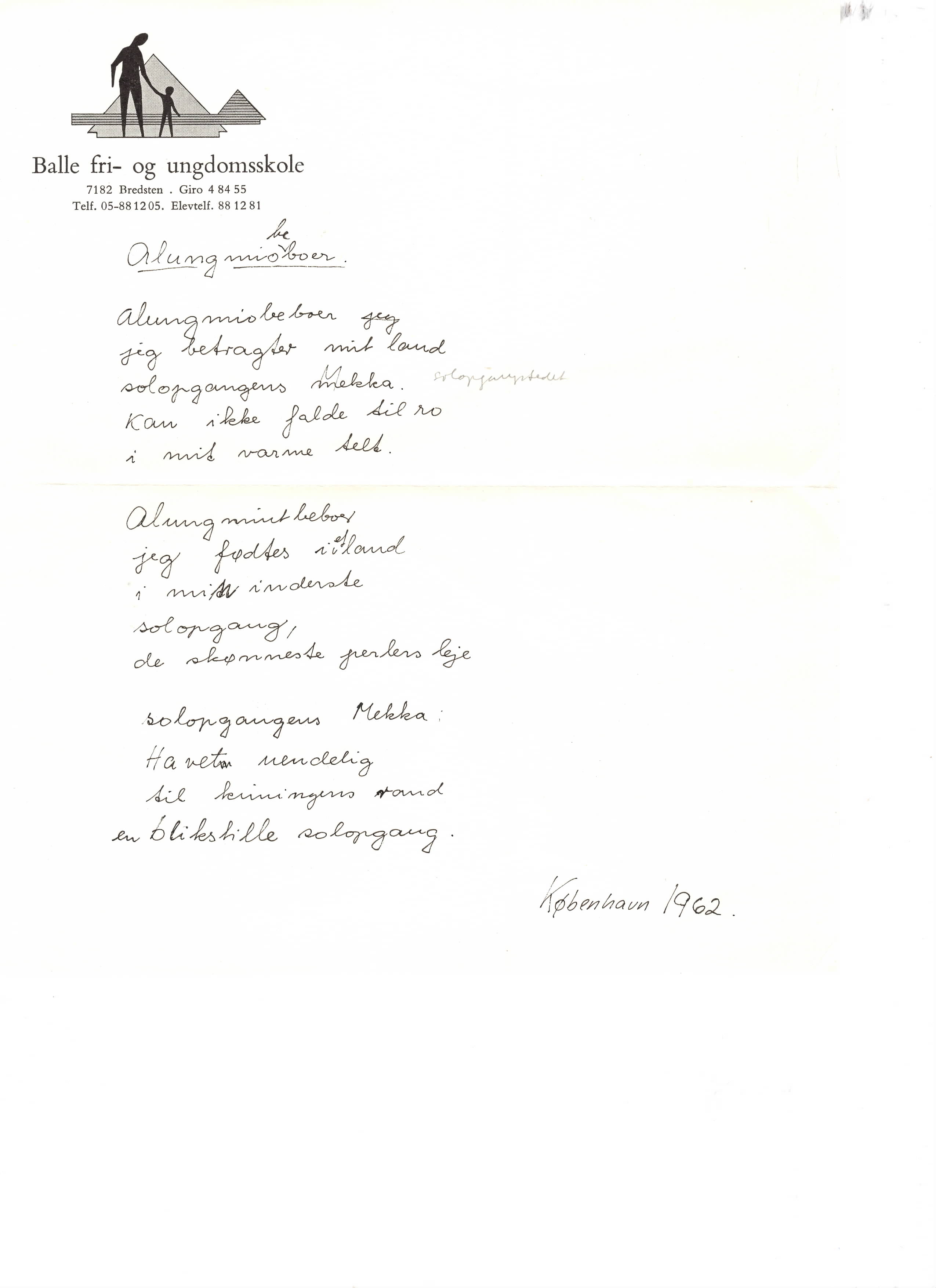 Alungmiobeboer - København 1962