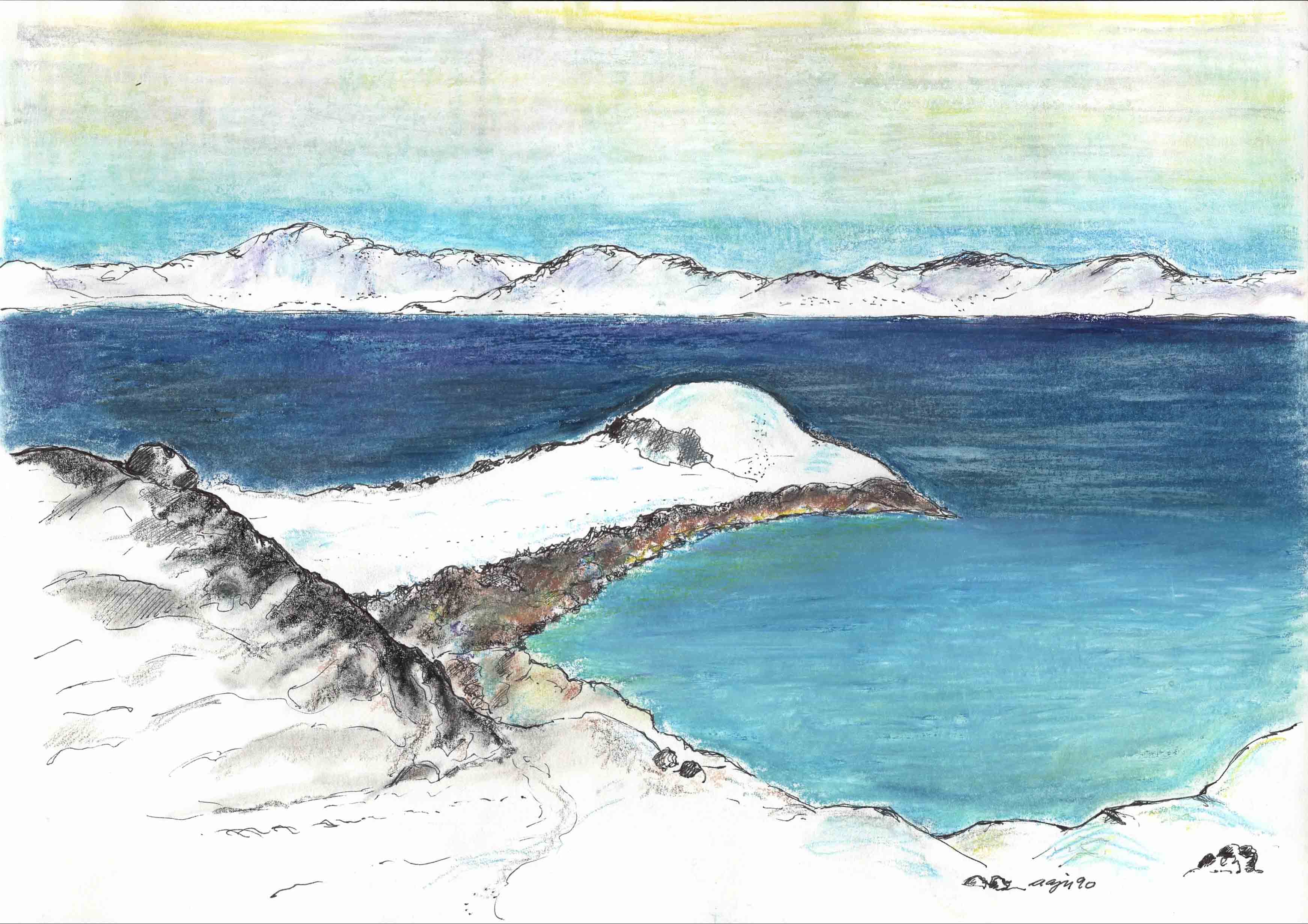Nuuk Rotary Klub afviste oplæg til julekort 1990, nr. 2