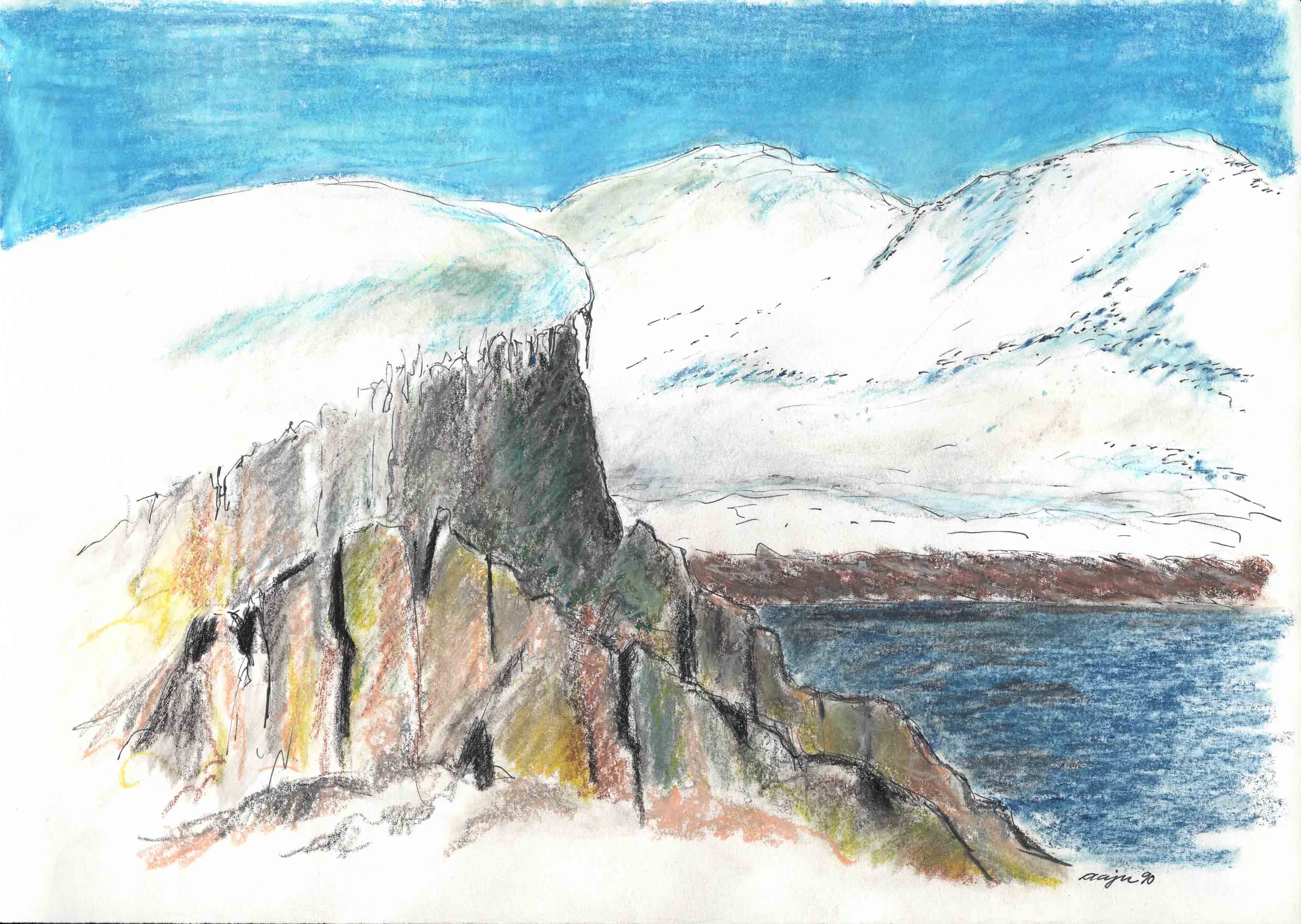 Nuuk Rotary Klub afviste oplæg til julekort 1990, nr. 3