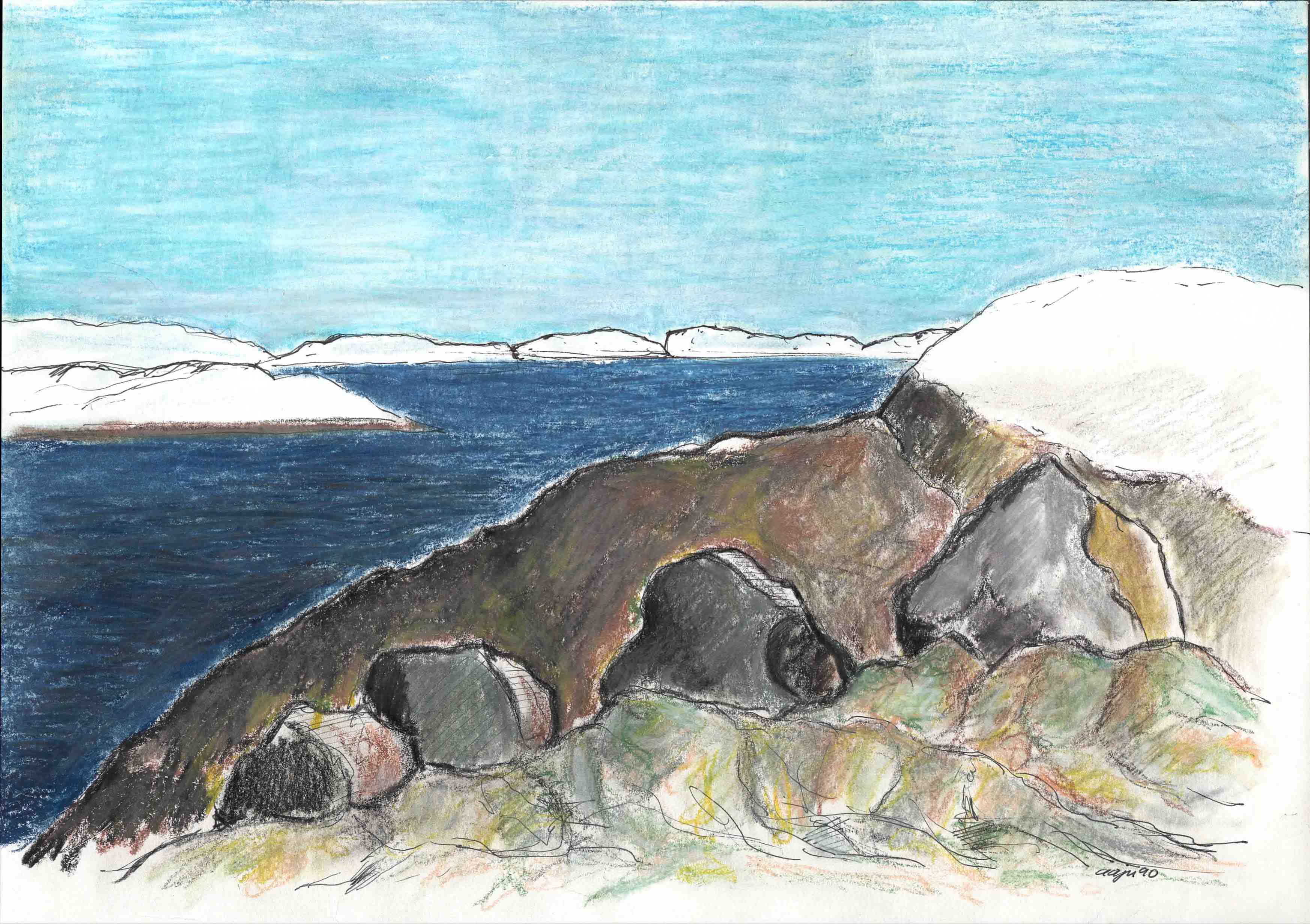 Nuuk Rotary Klub afviste oplæg til julekort 1990, nr. 4