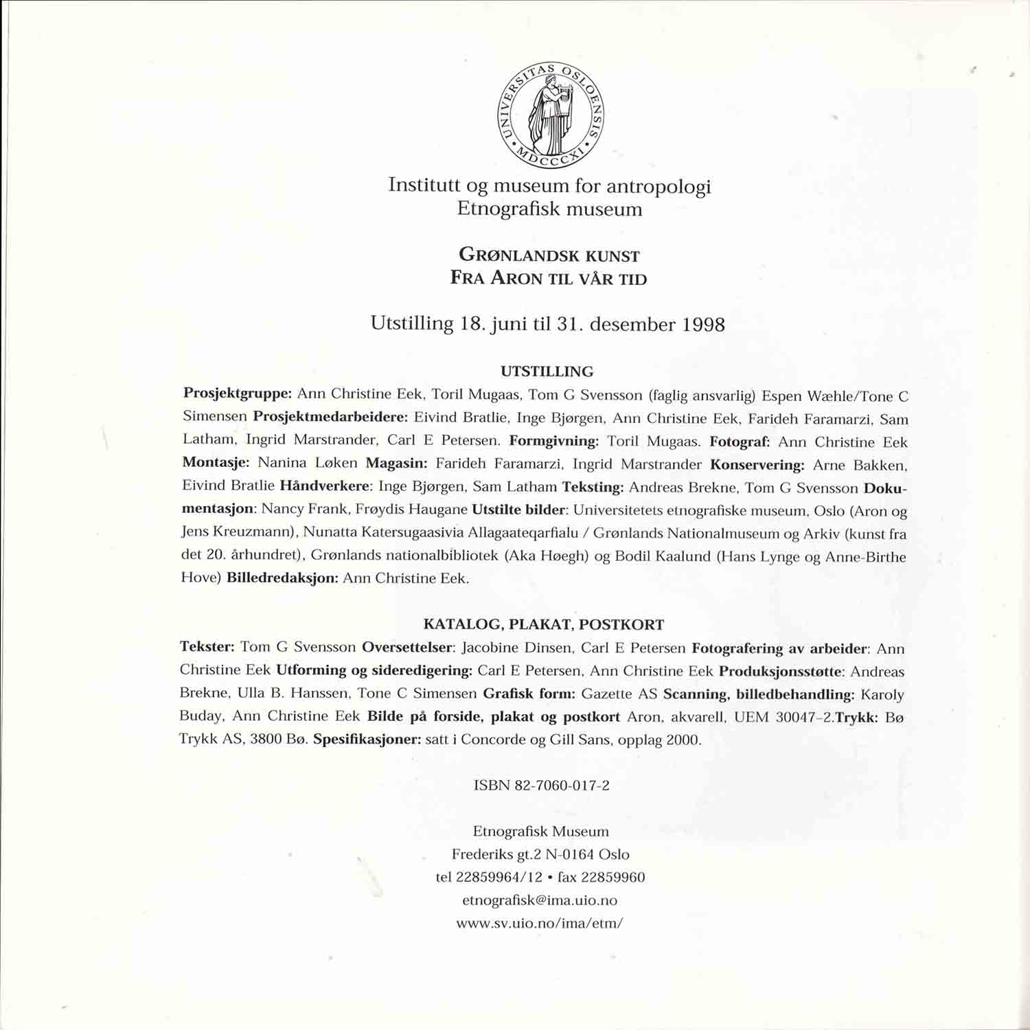 aron - grønlandsk kunst fra aron til vår tid