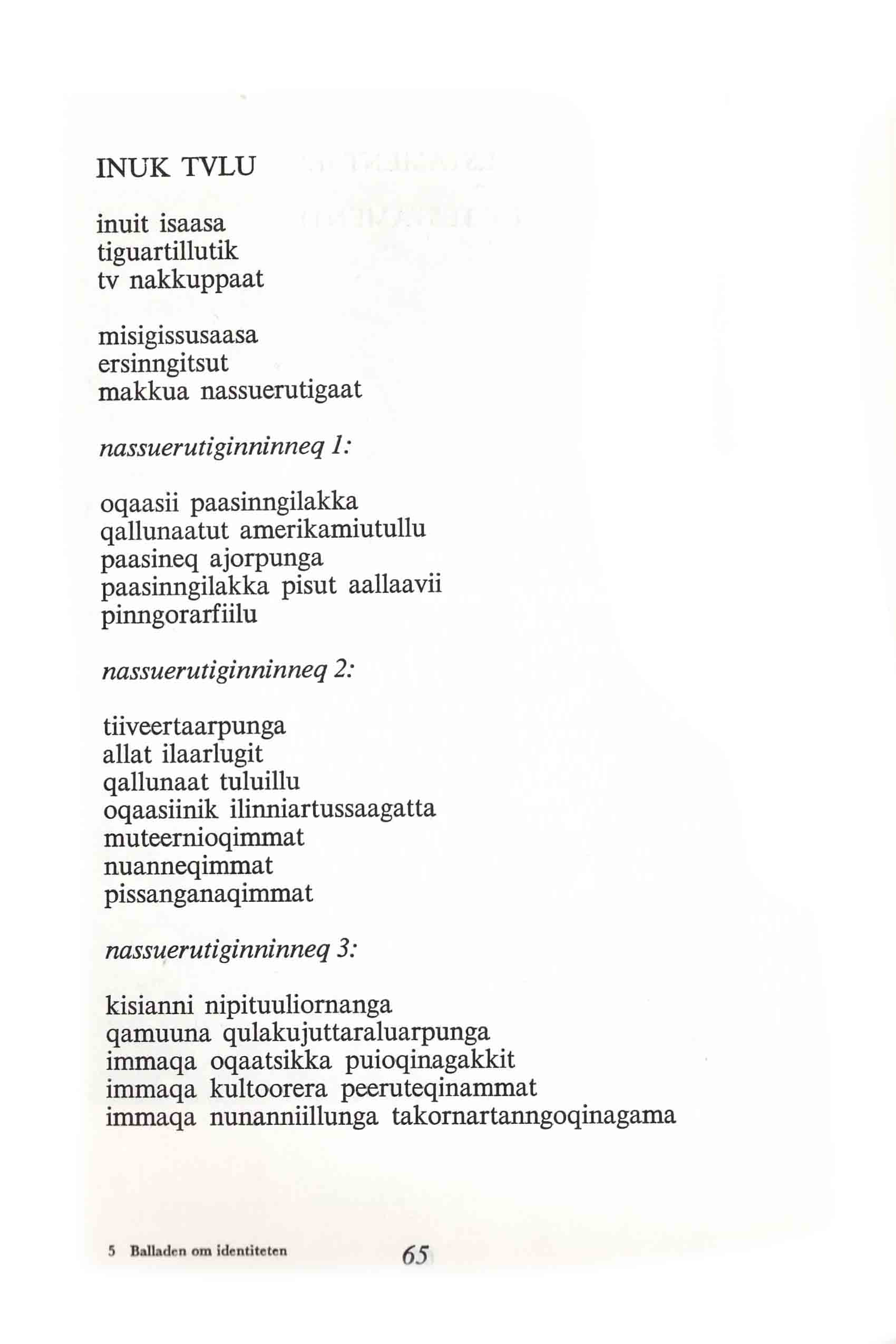 balladen om identiteten - en ubeskrivelig ballade fra Havets Mor itl Halleluja Mor Danmark