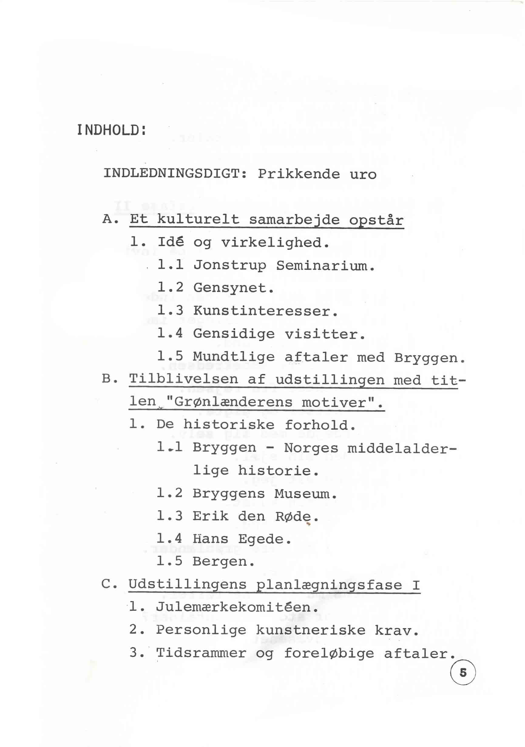 En udstilling i Bergen 1980