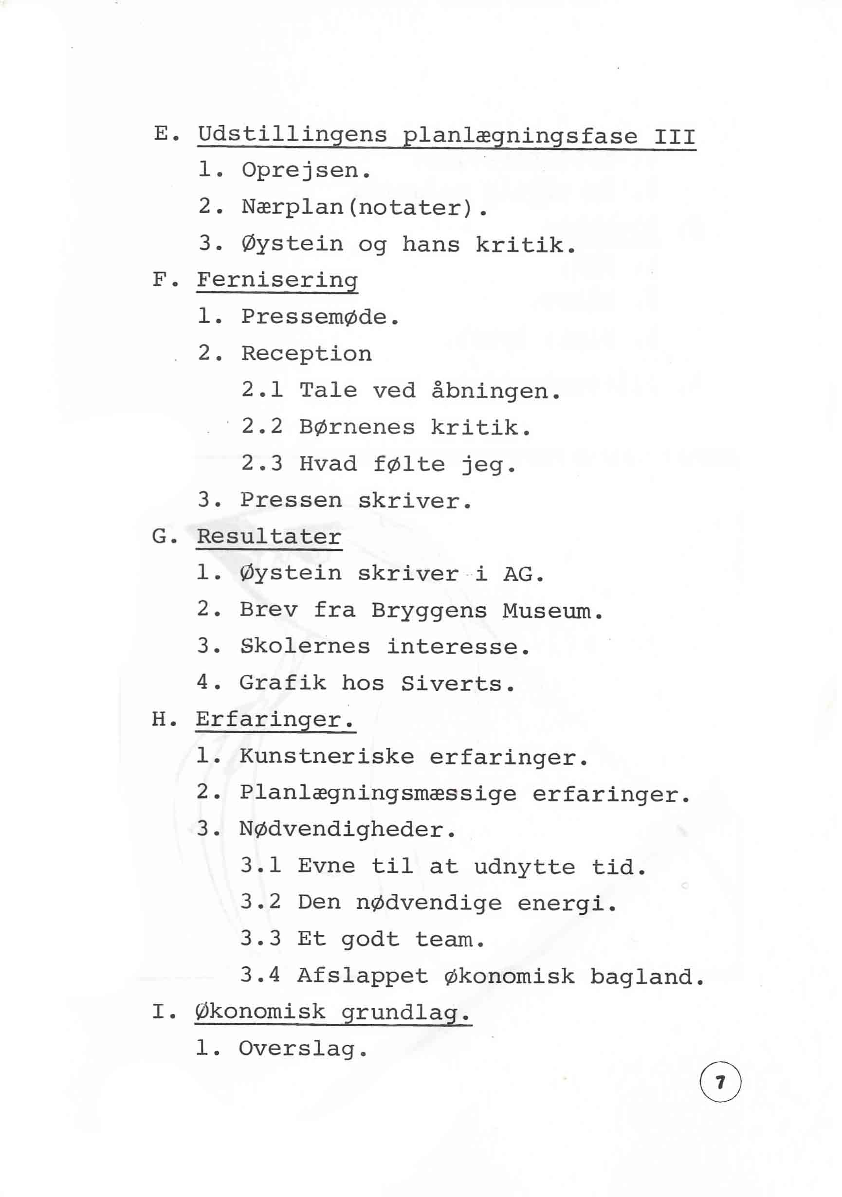 En udstilling i Bergen 1980