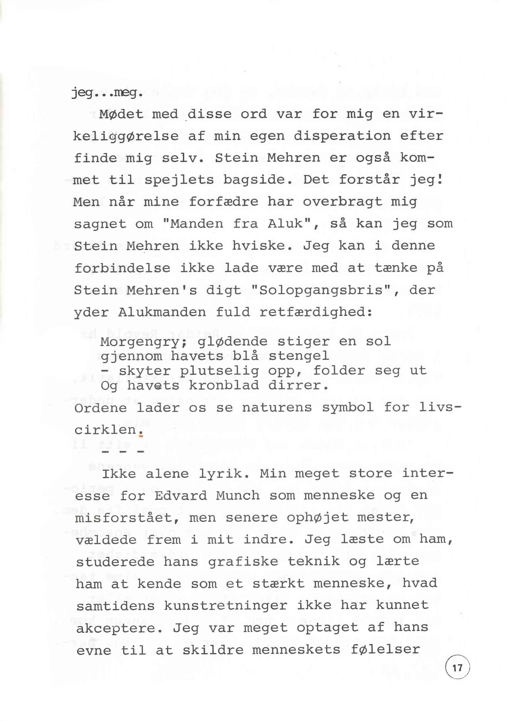 En udstilling i Bergen 1980