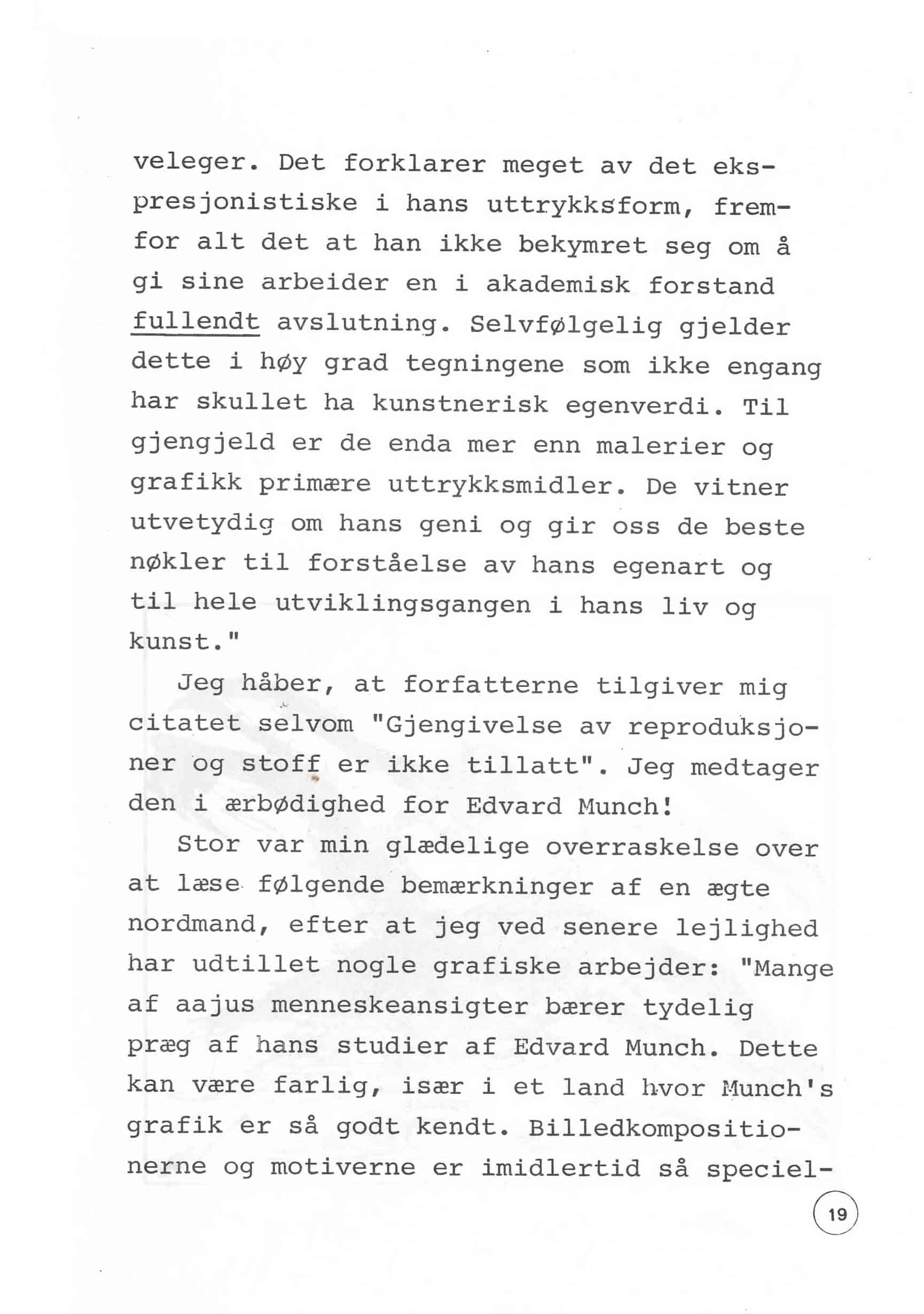 En udstilling i Bergen 1980