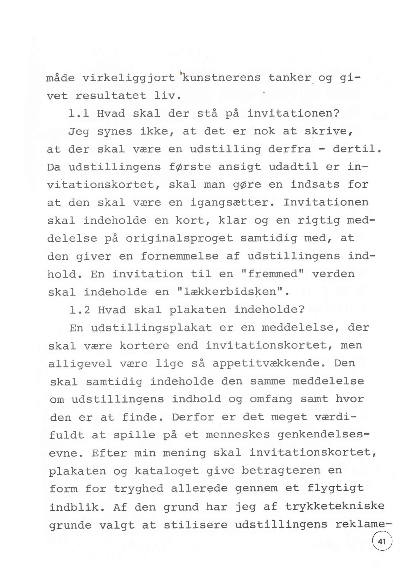 En udstilling i Bergen 1980