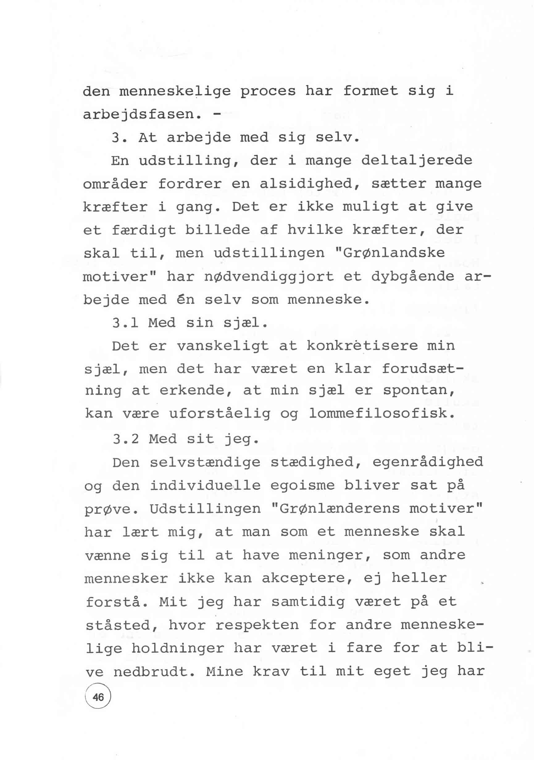 En udstilling i Bergen 1980