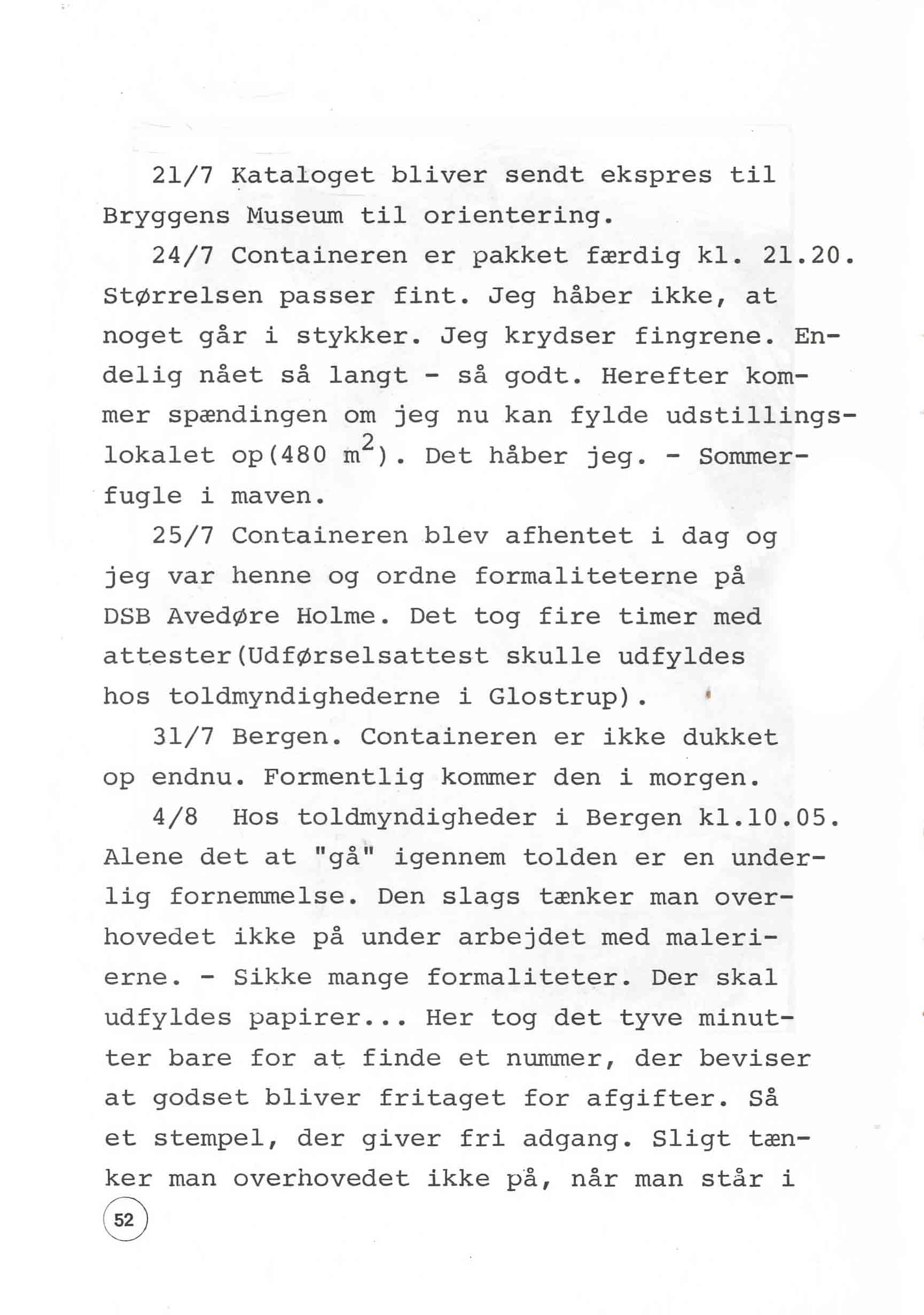 En udstilling i Bergen 1980