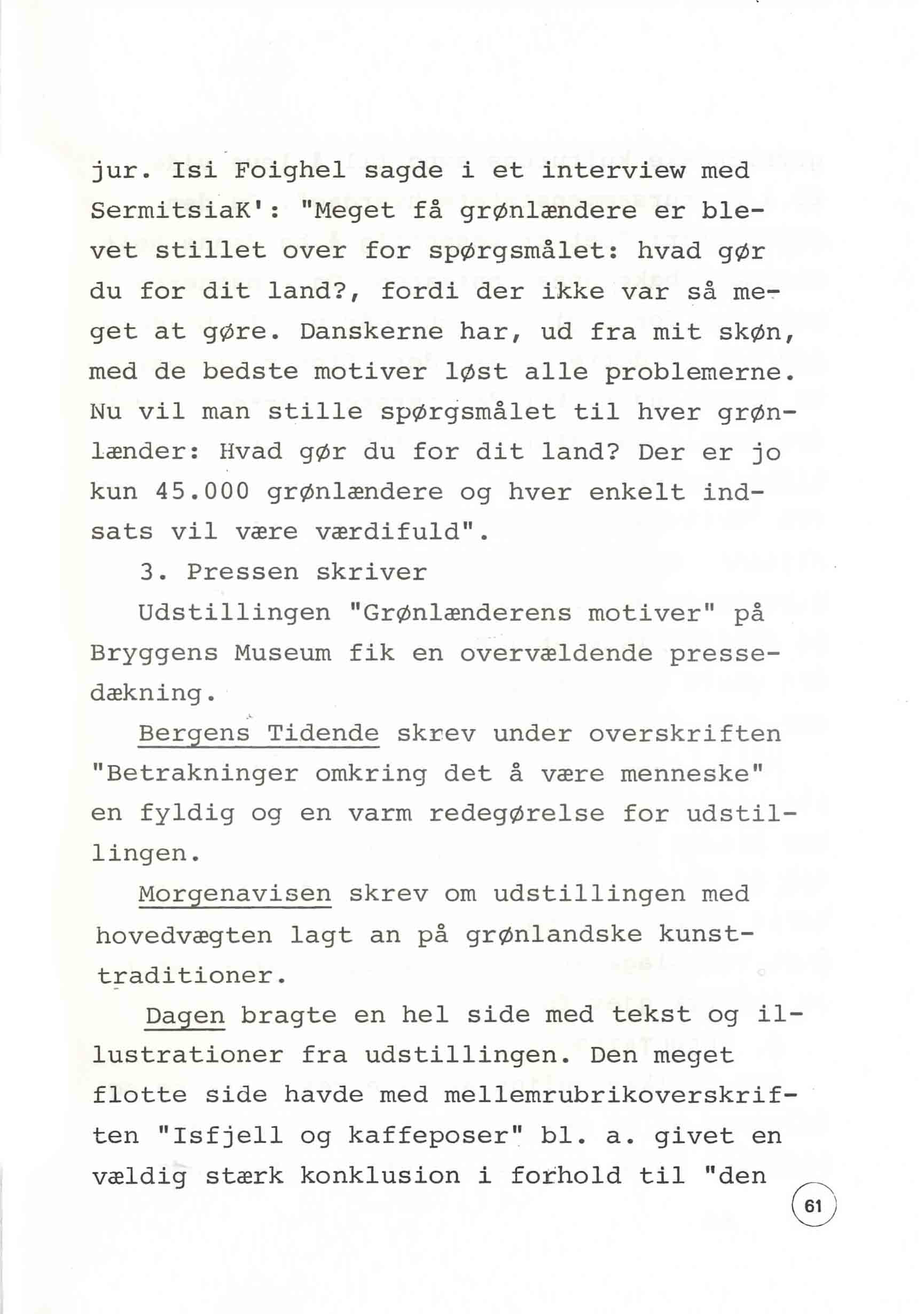 En udstilling i Bergen 1980