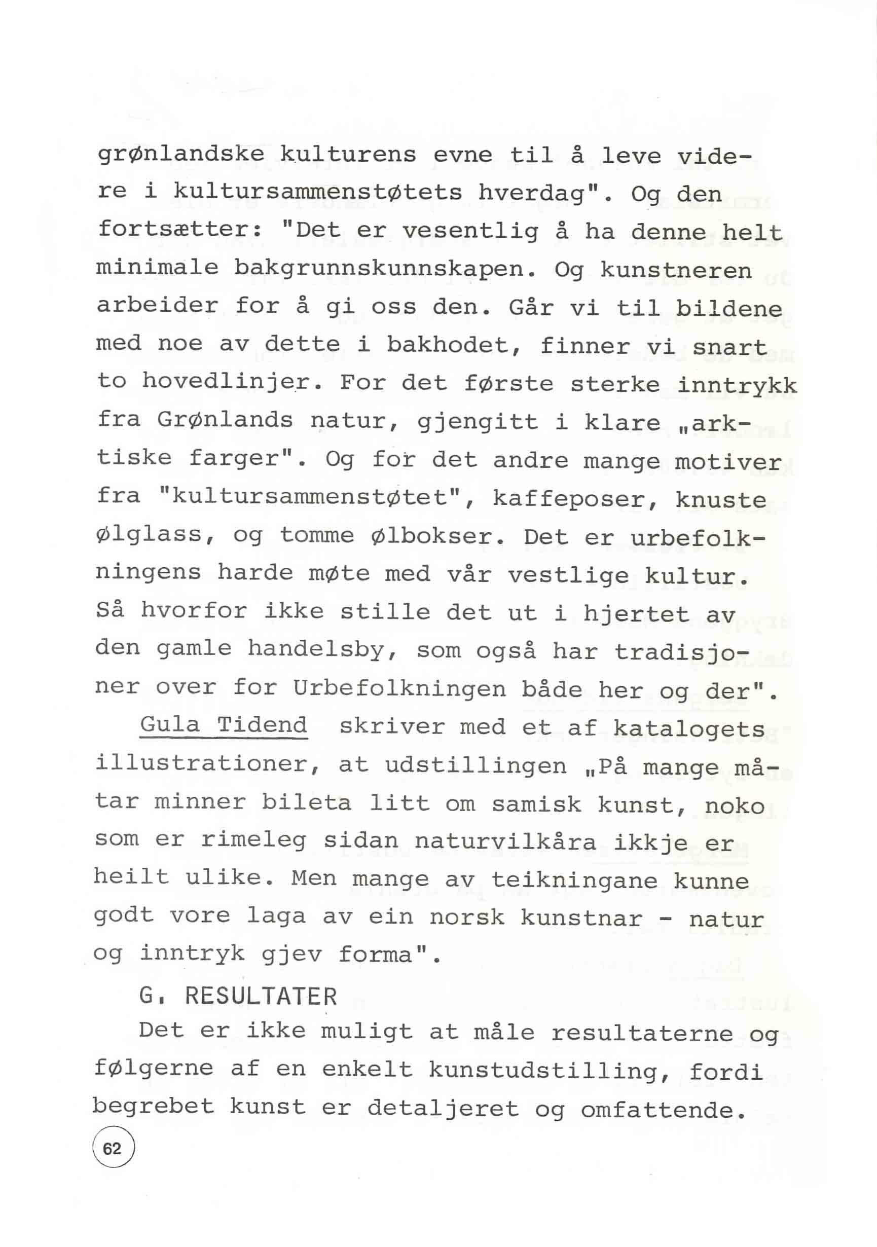 En udstilling i Bergen 1980