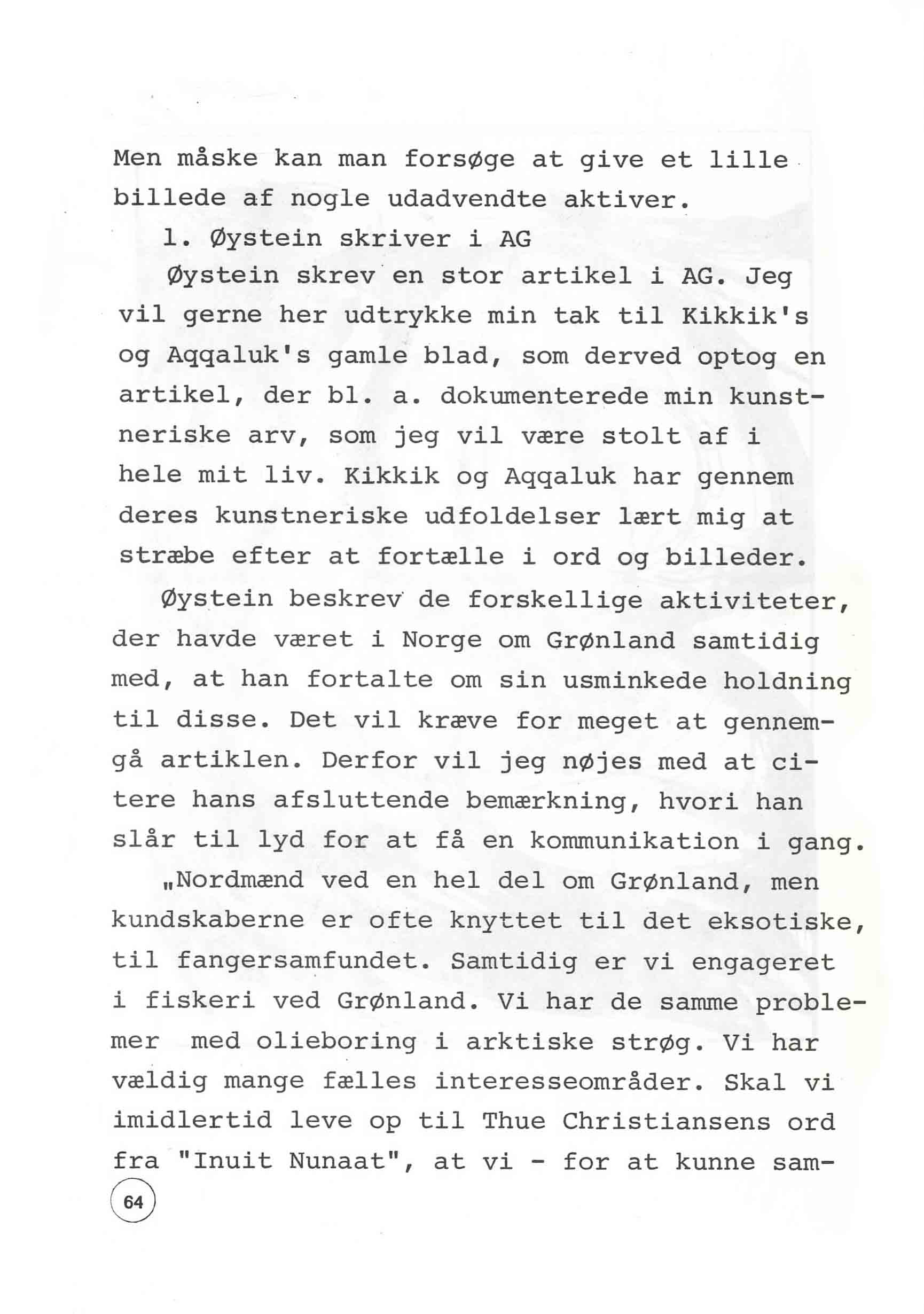 En udstilling i Bergen 1980