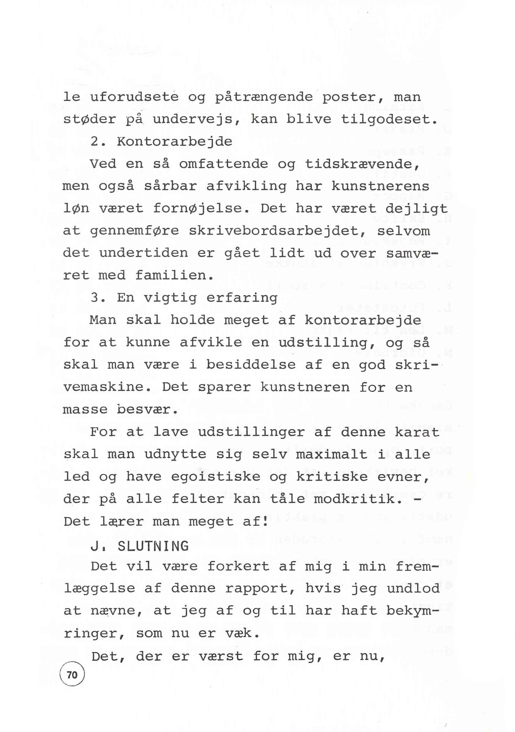 En udstilling i Bergen 1980