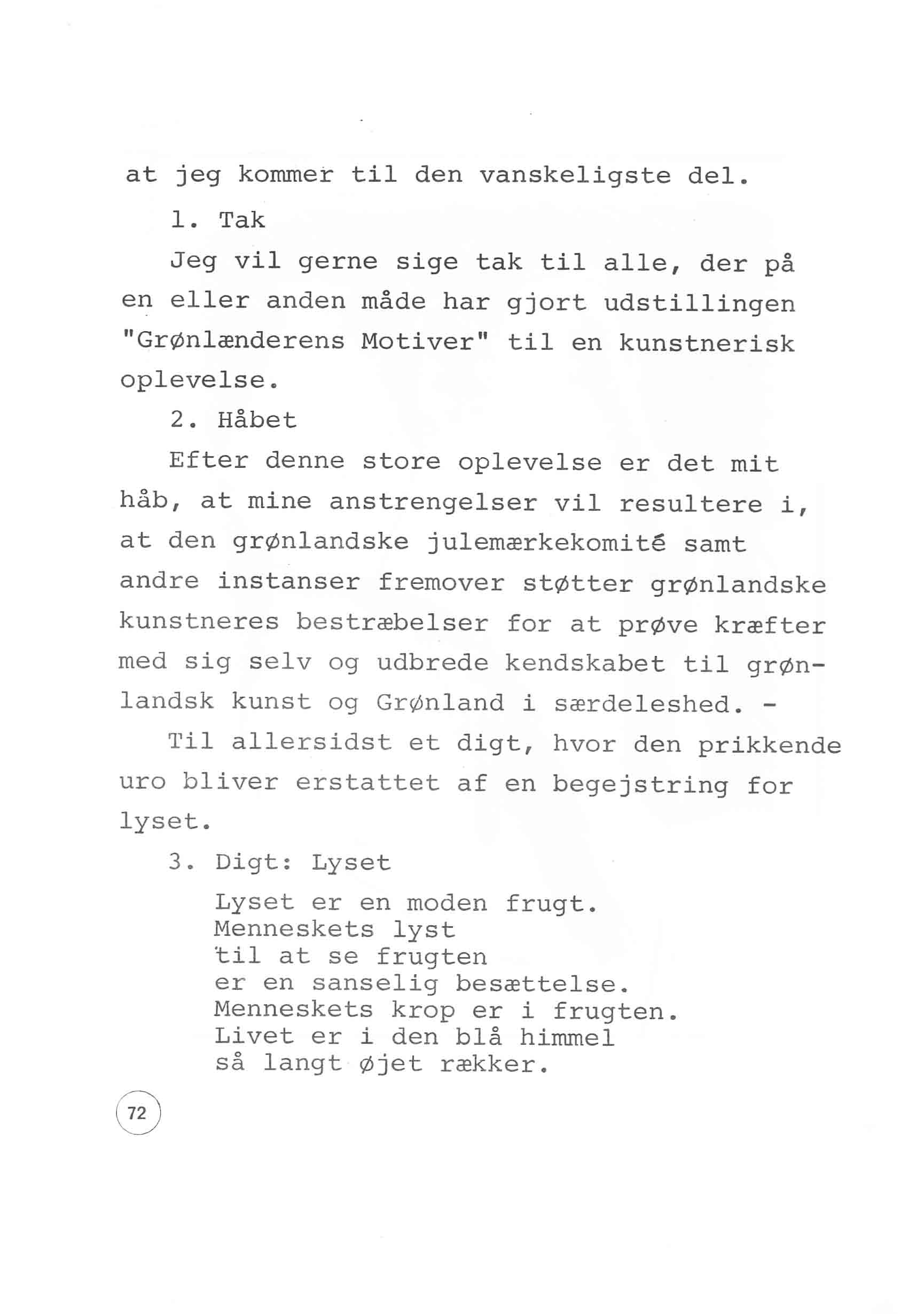 En udstilling i Bergen 1980