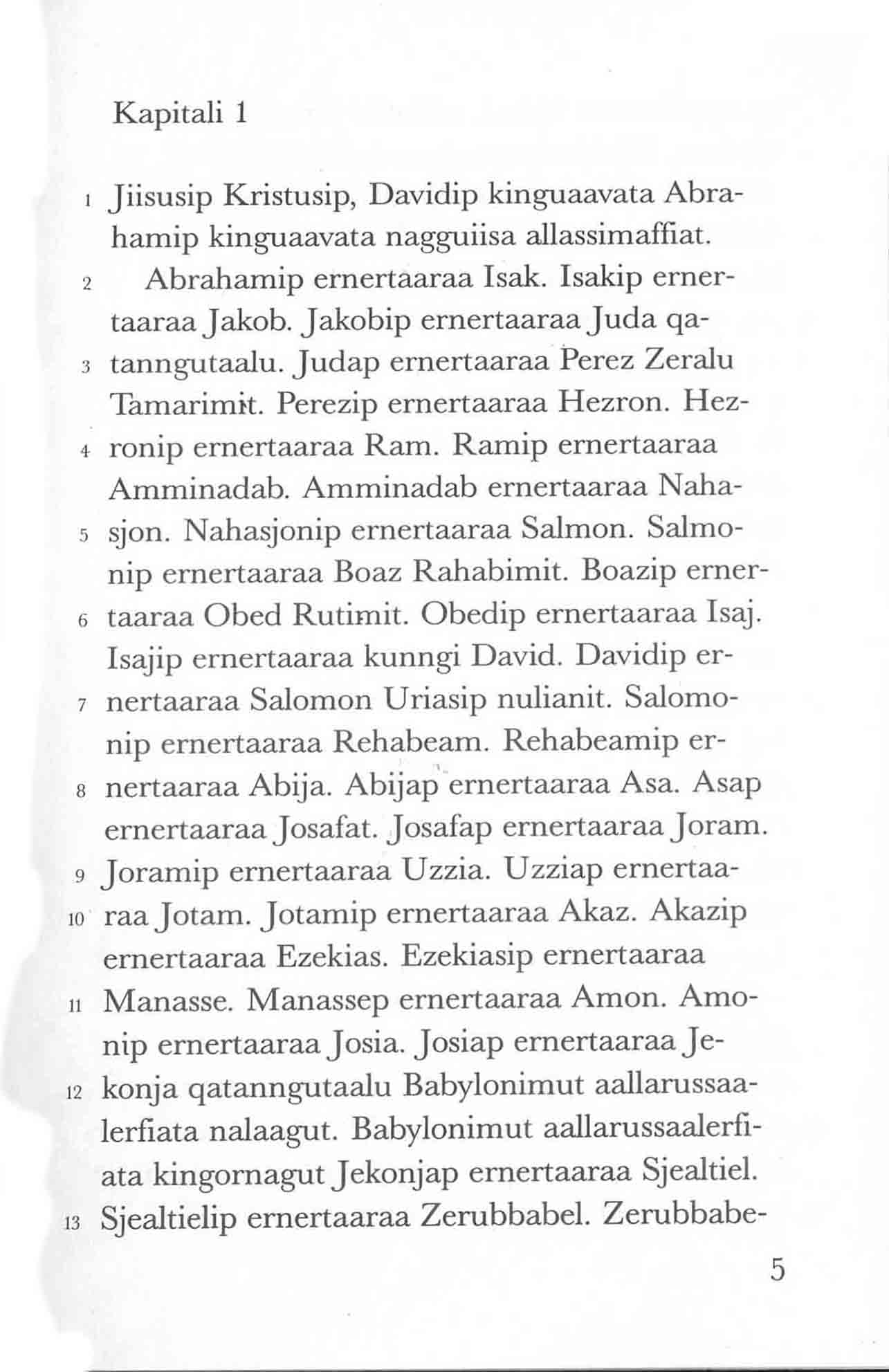 Iivangkiiliu mattæusip allagaa