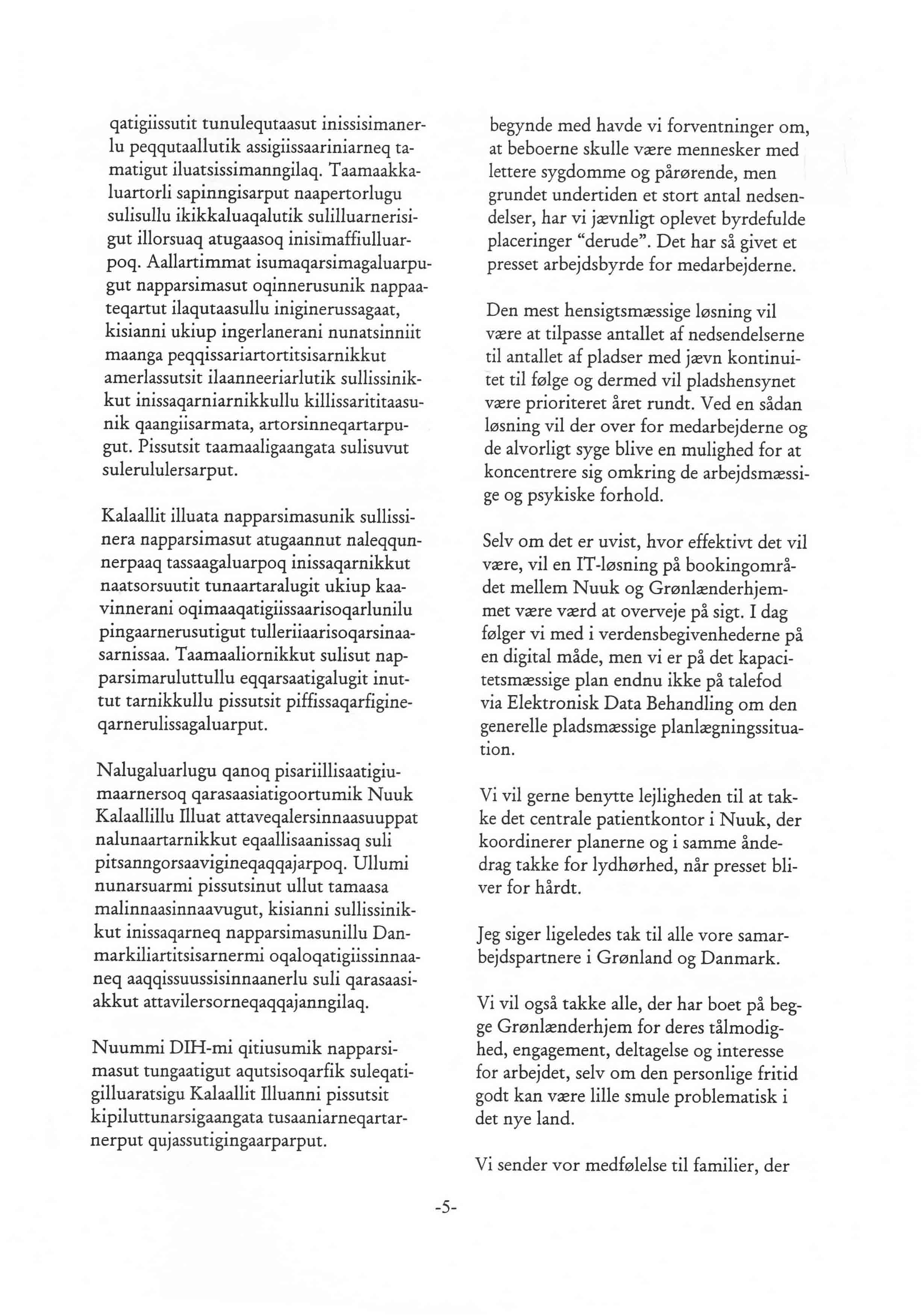 Grønlænderhjemmet Årsberetning 2000