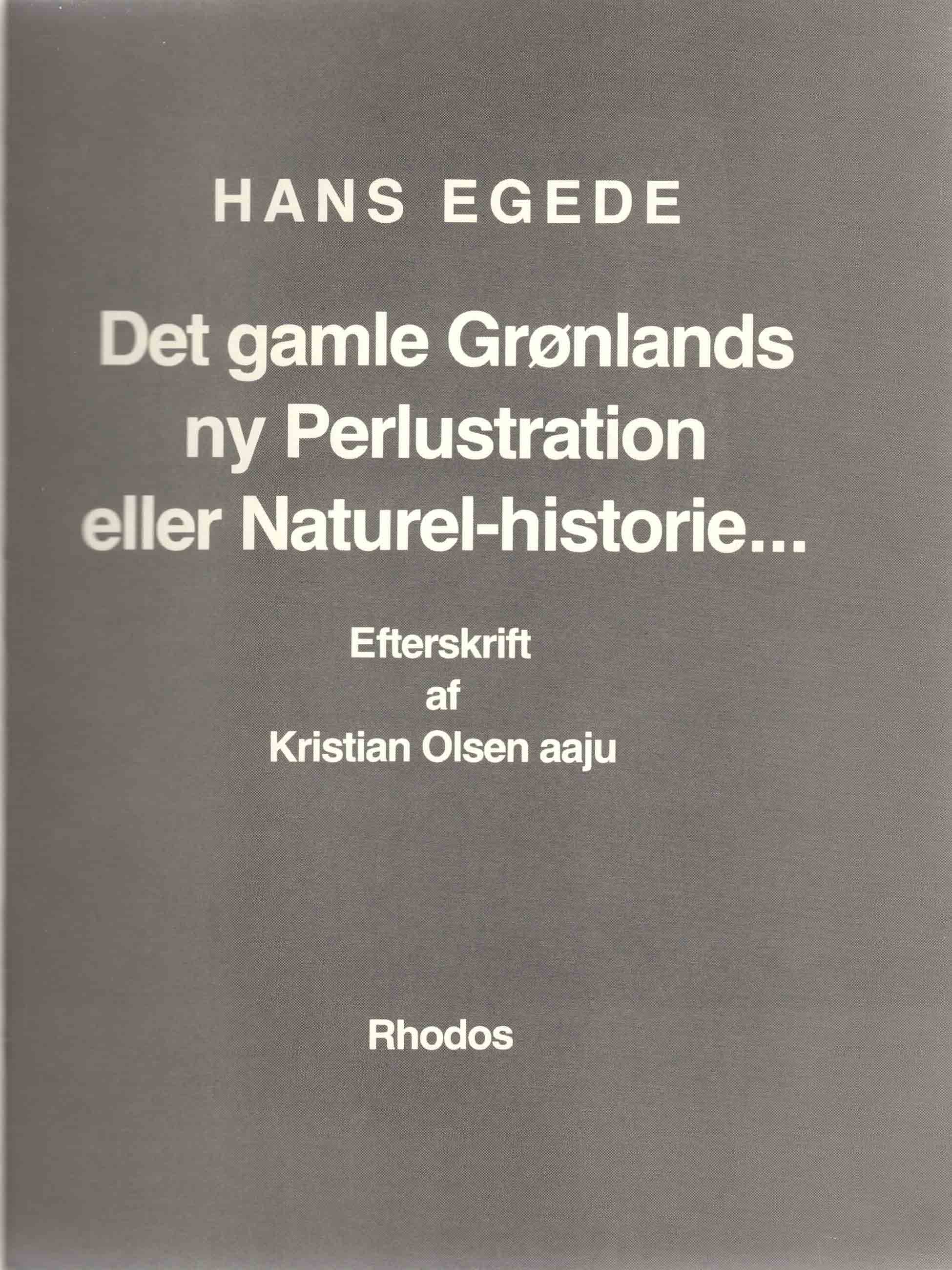 Hans Eges Ny Perlustration eller Natural-historie