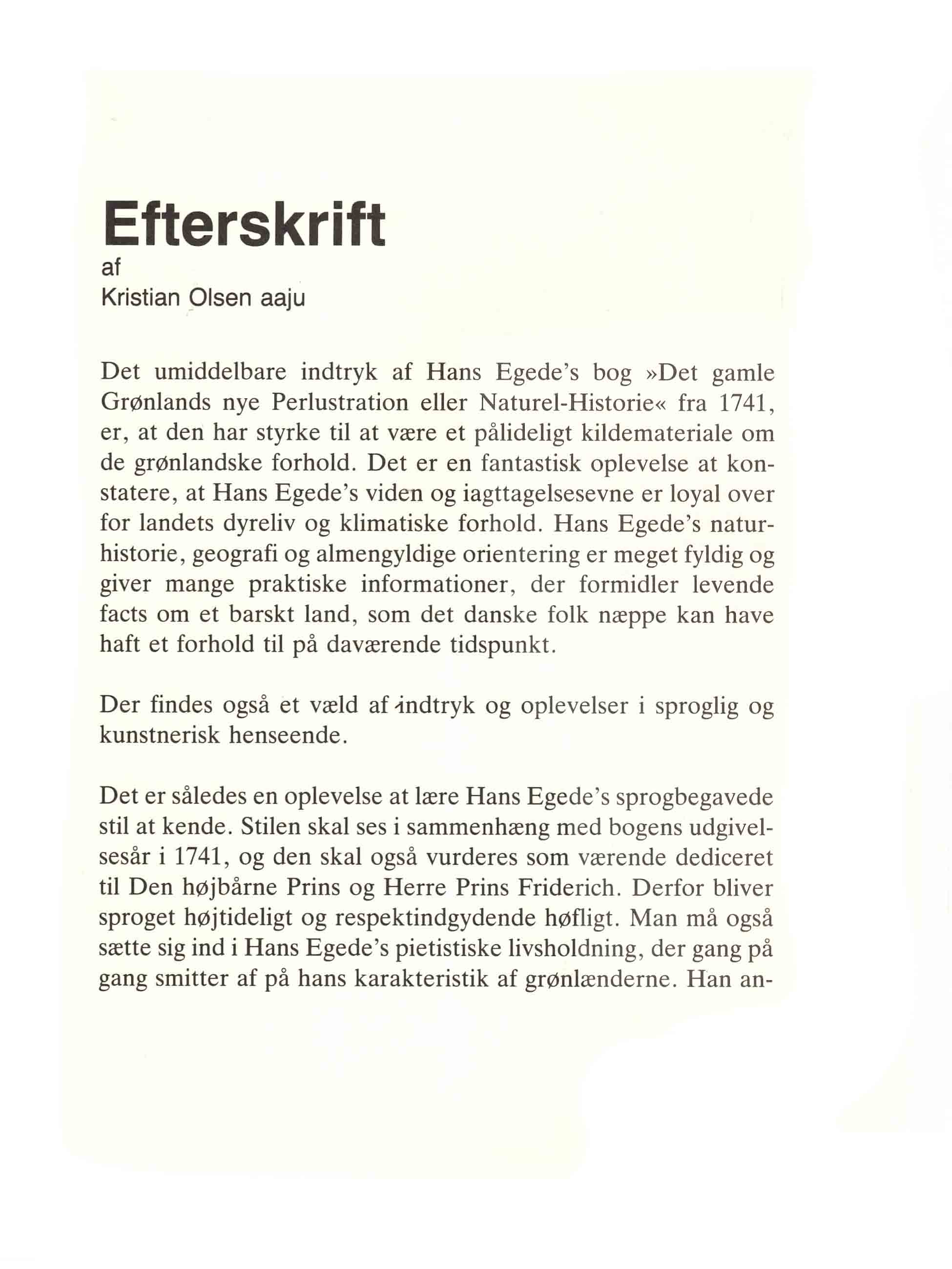 Hans Eges Ny Perlustration eller Natural-historie