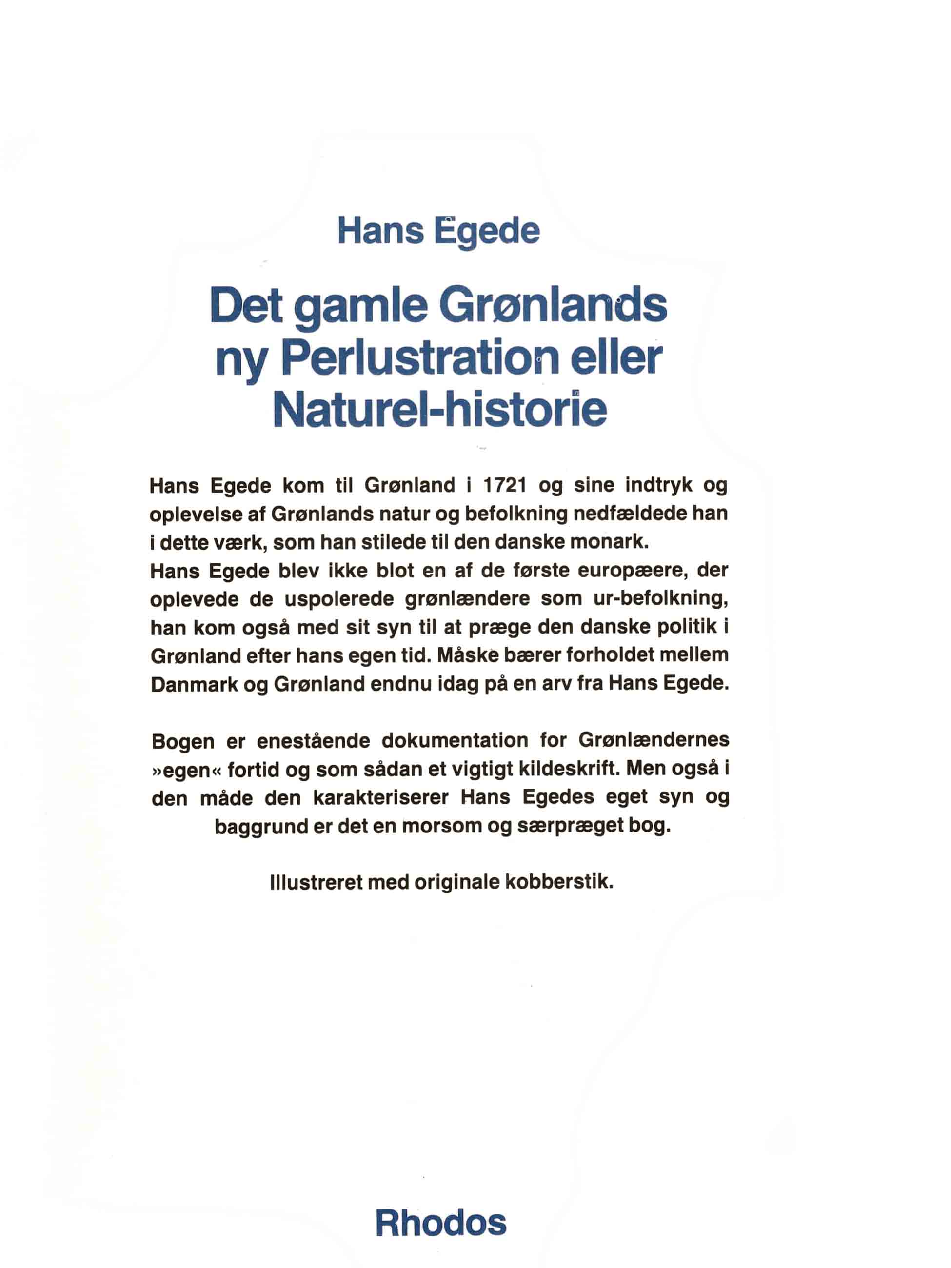 Hans Eges Ny Perlustration eller Natural-historie